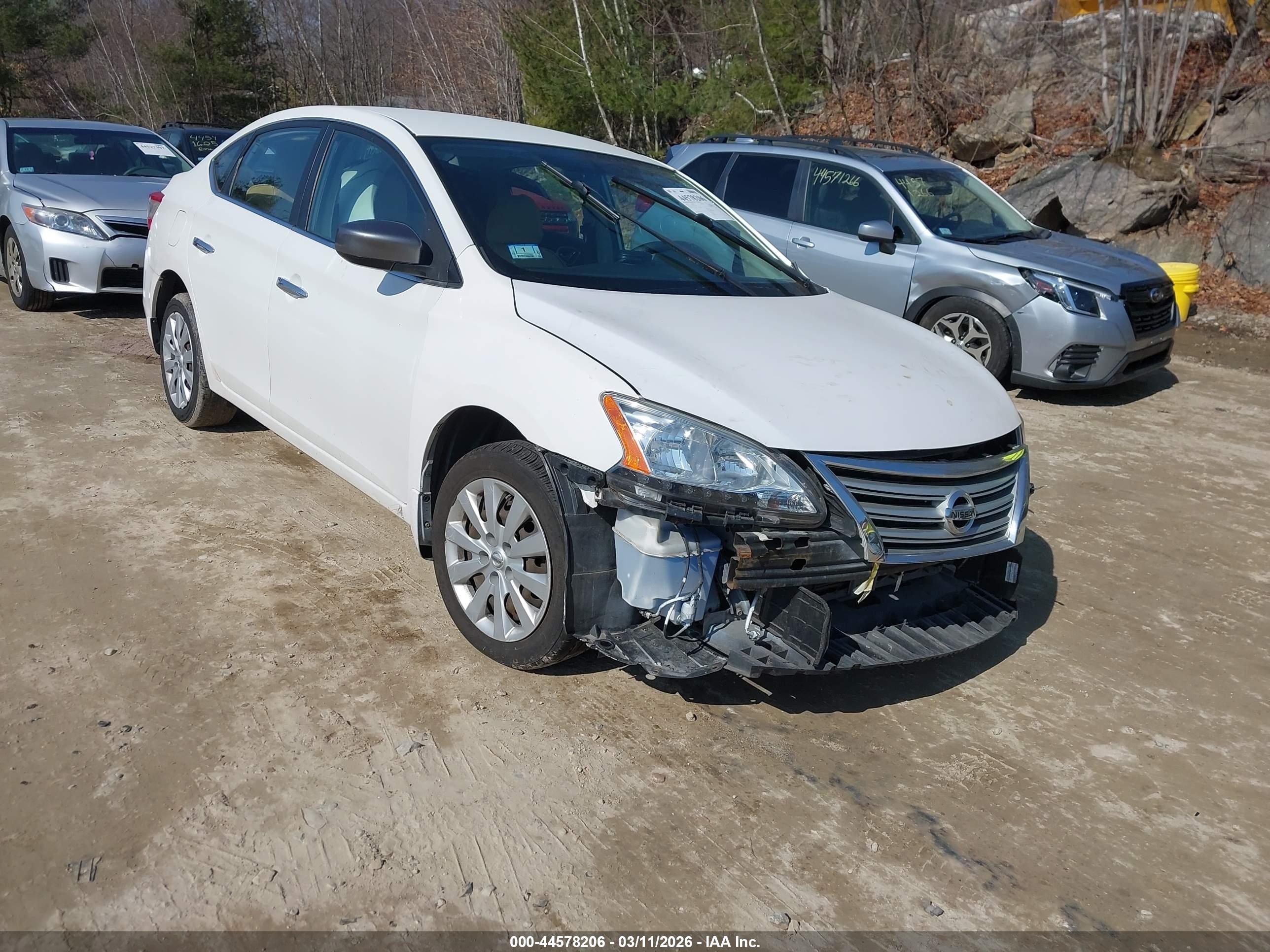 2013 Nissan Sentra Sv White vin: 3N1AB7AP7DL787771