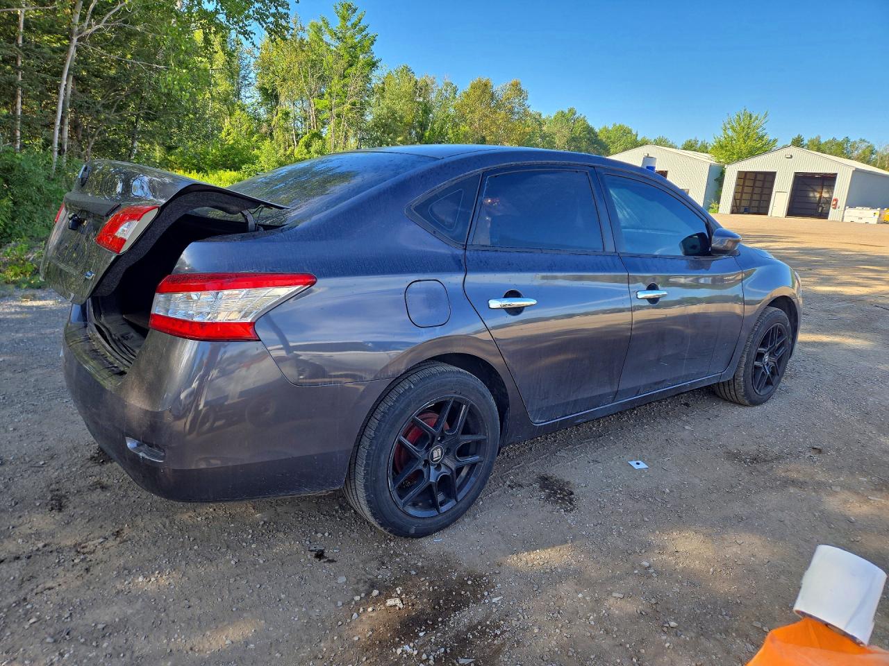 2014 Nissan Sentra S Серый vin: 3N1AB7AP7EL609165