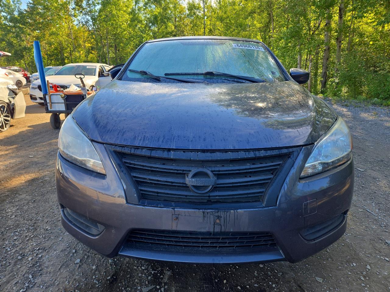 2014 Nissan Sentra S Серый vin: 3N1AB7AP7EL609165