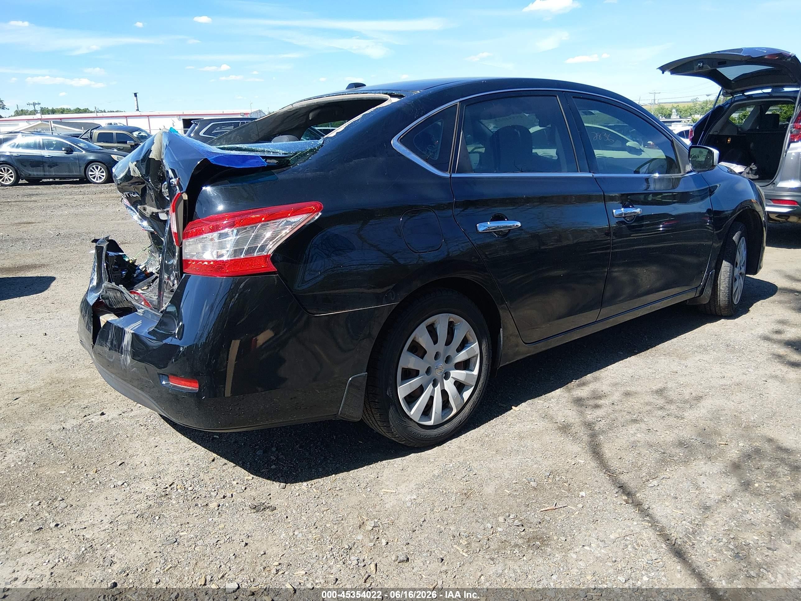 2014 Nissan Sentra Sv Black vin: 3N1AB7AP7EL629920