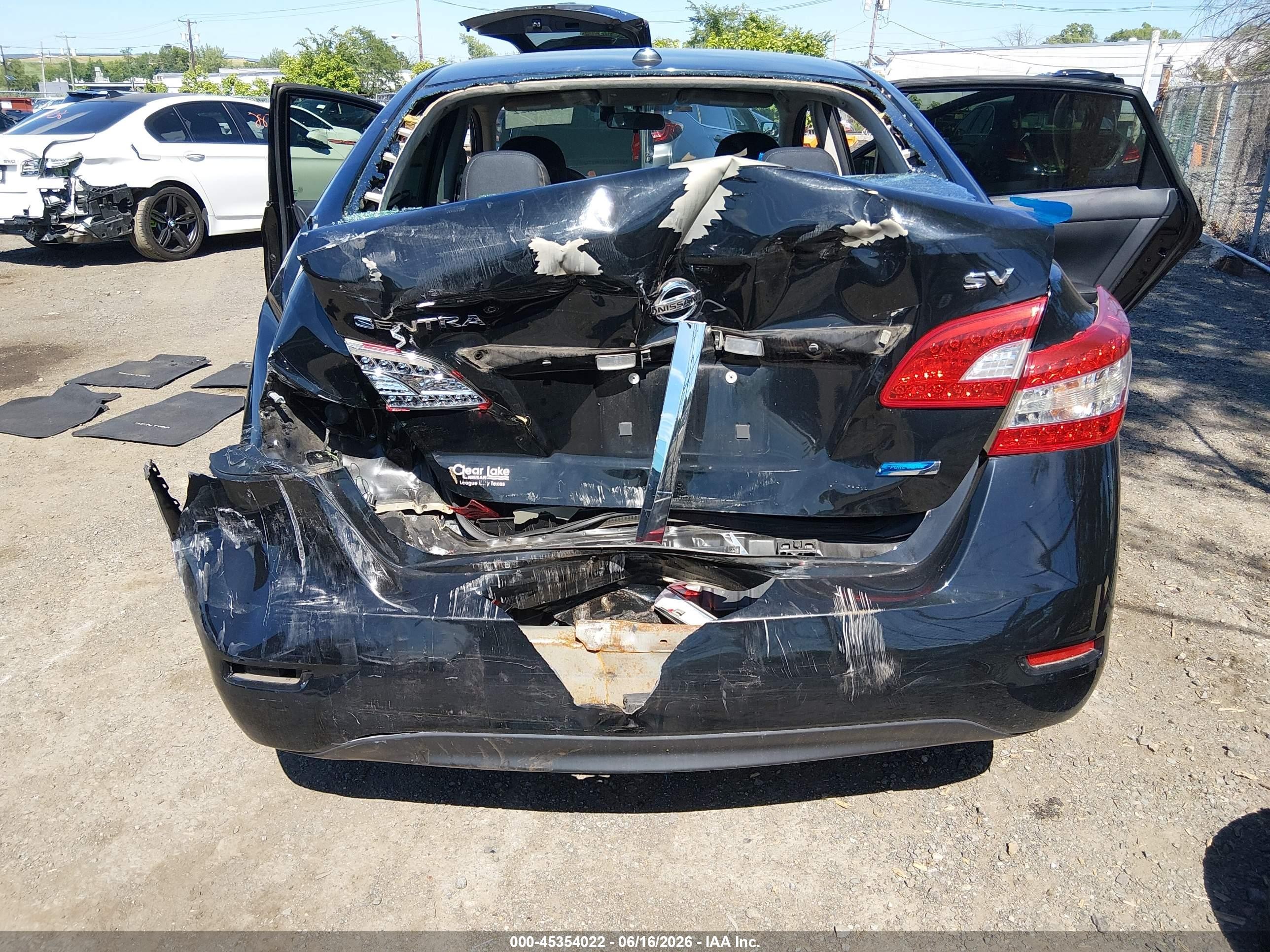 2014 Nissan Sentra Sv Black vin: 3N1AB7AP7EL629920