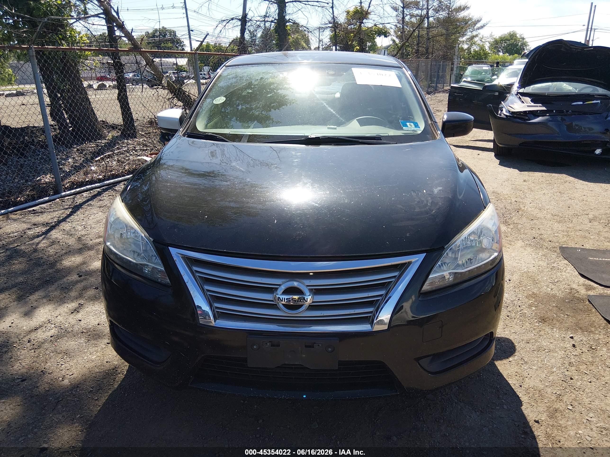 2014 Nissan Sentra Sv Black vin: 3N1AB7AP7EL629920