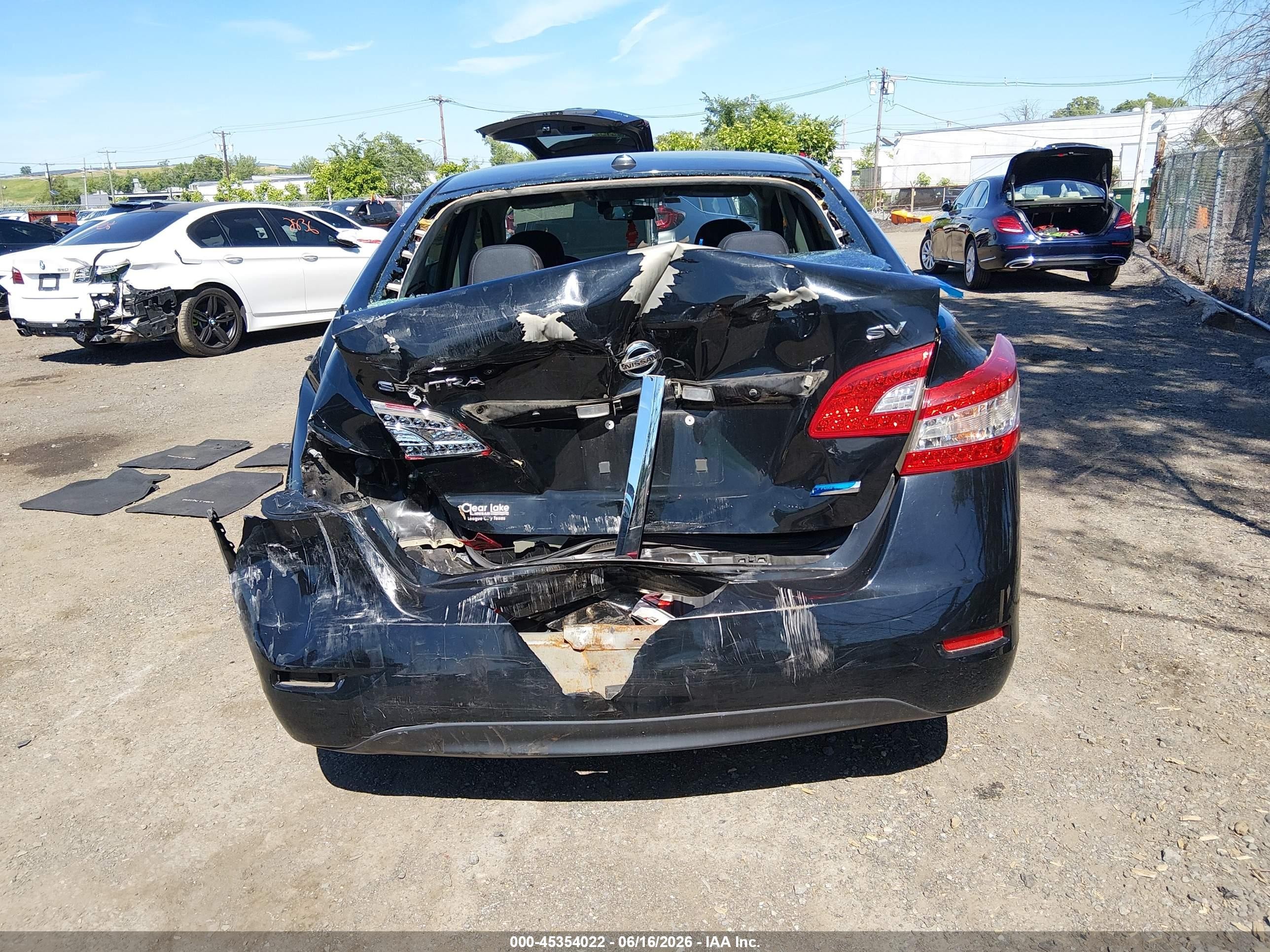 2014 Nissan Sentra Sv Black vin: 3N1AB7AP7EL629920