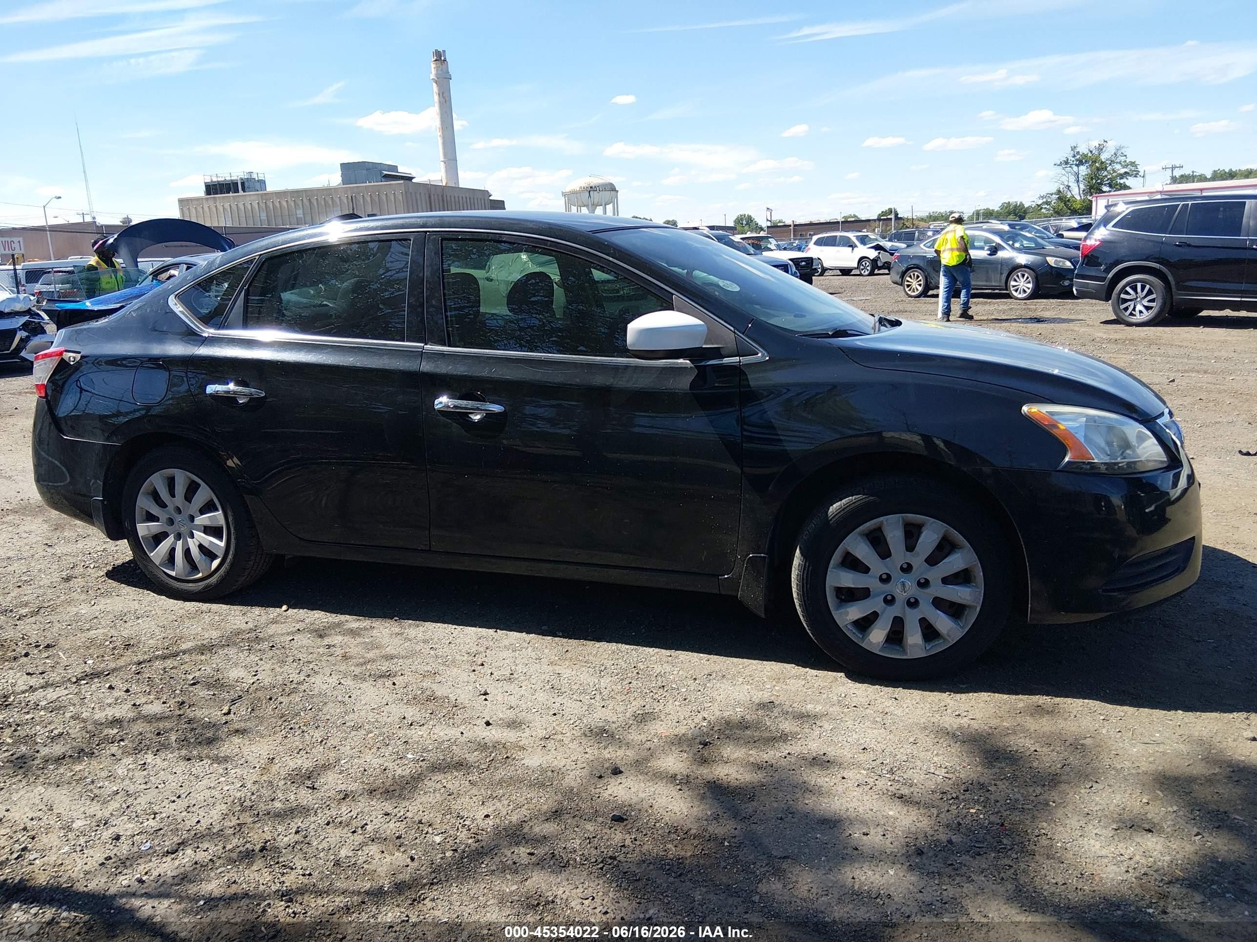 2014 Nissan Sentra Sv Black vin: 3N1AB7AP7EL629920