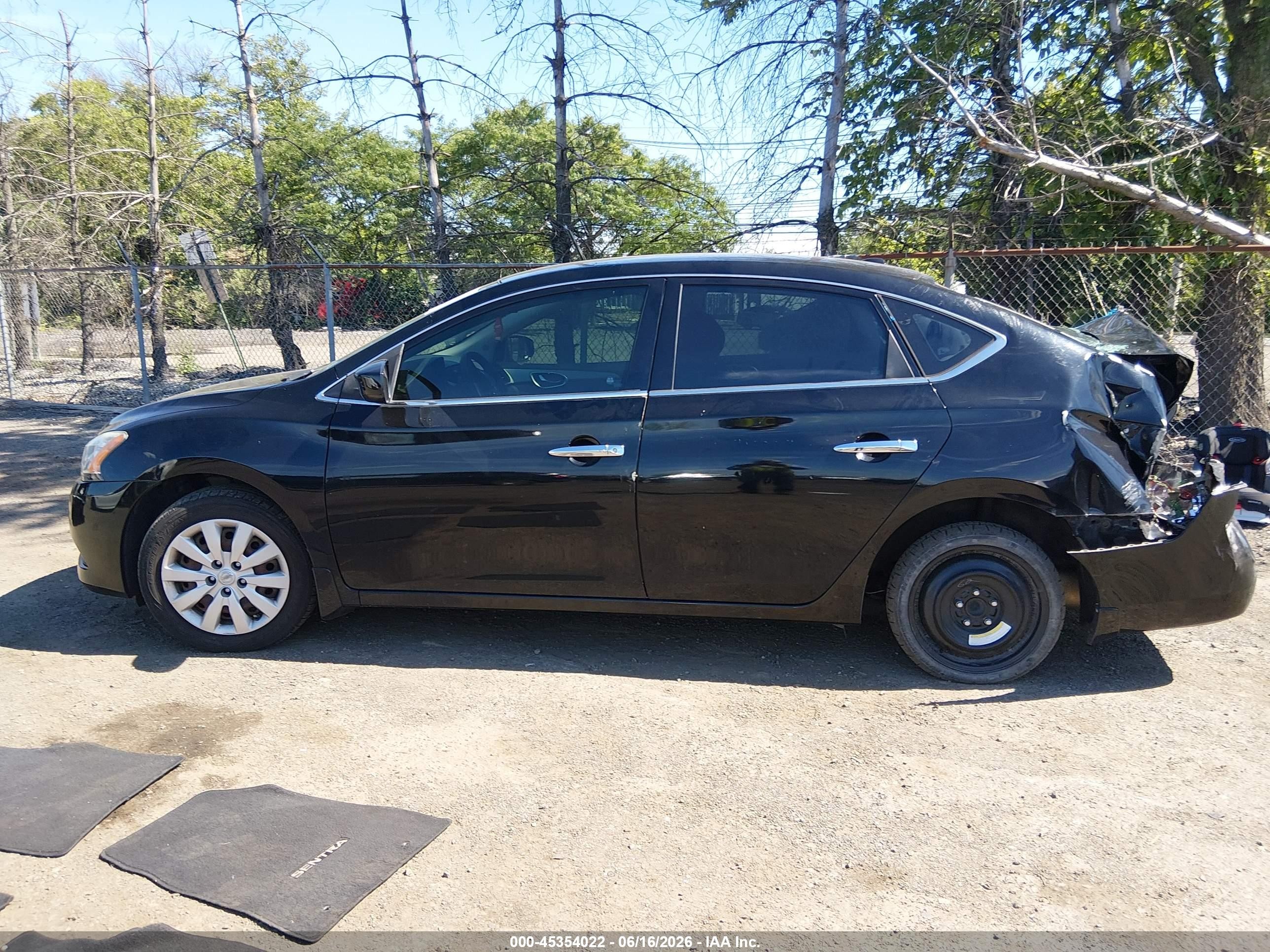 2014 Nissan Sentra Sv Black vin: 3N1AB7AP7EL629920