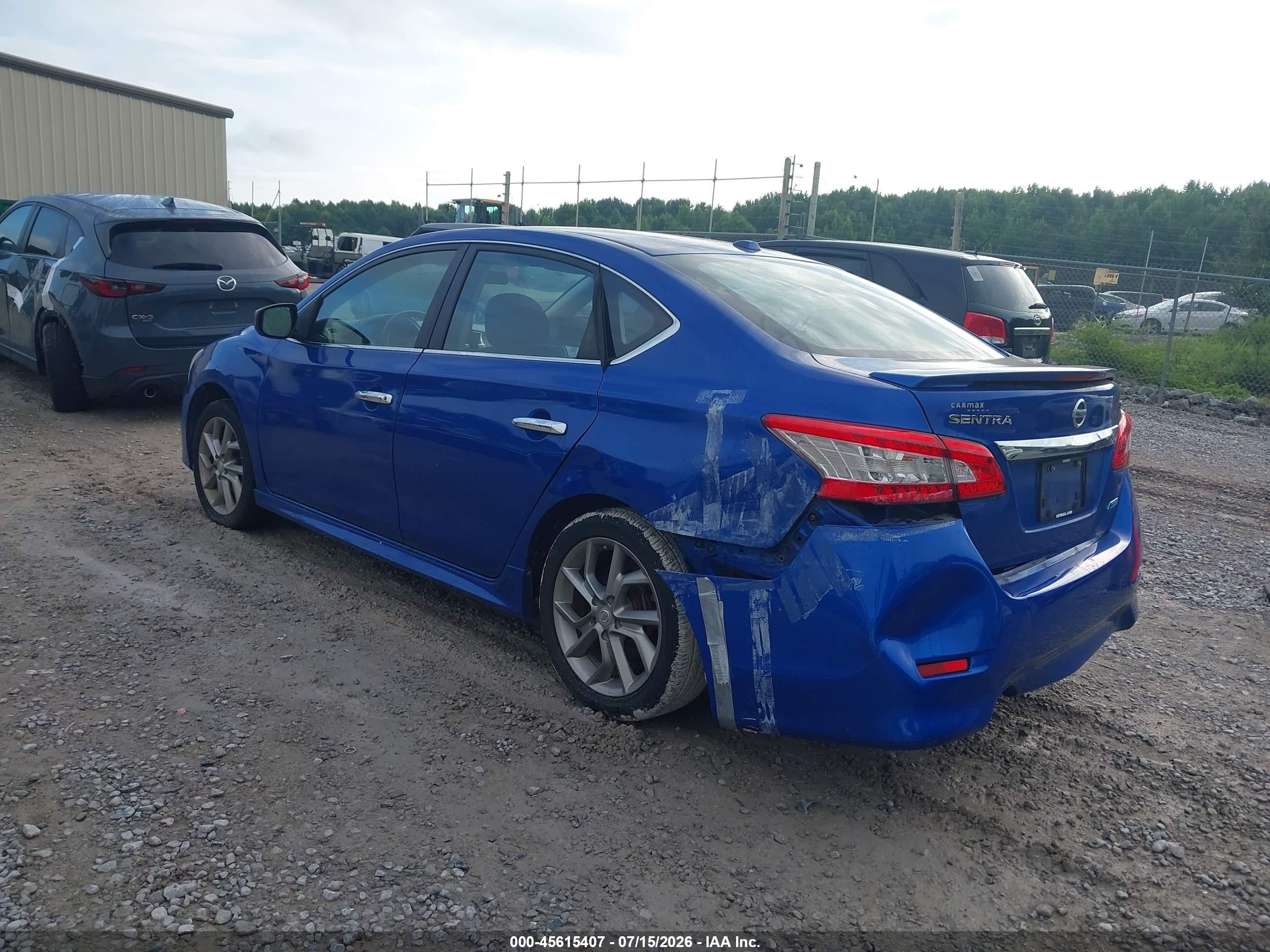 2014 Nissan Sentra Sr Blue vin: 3N1AB7AP7EL642389