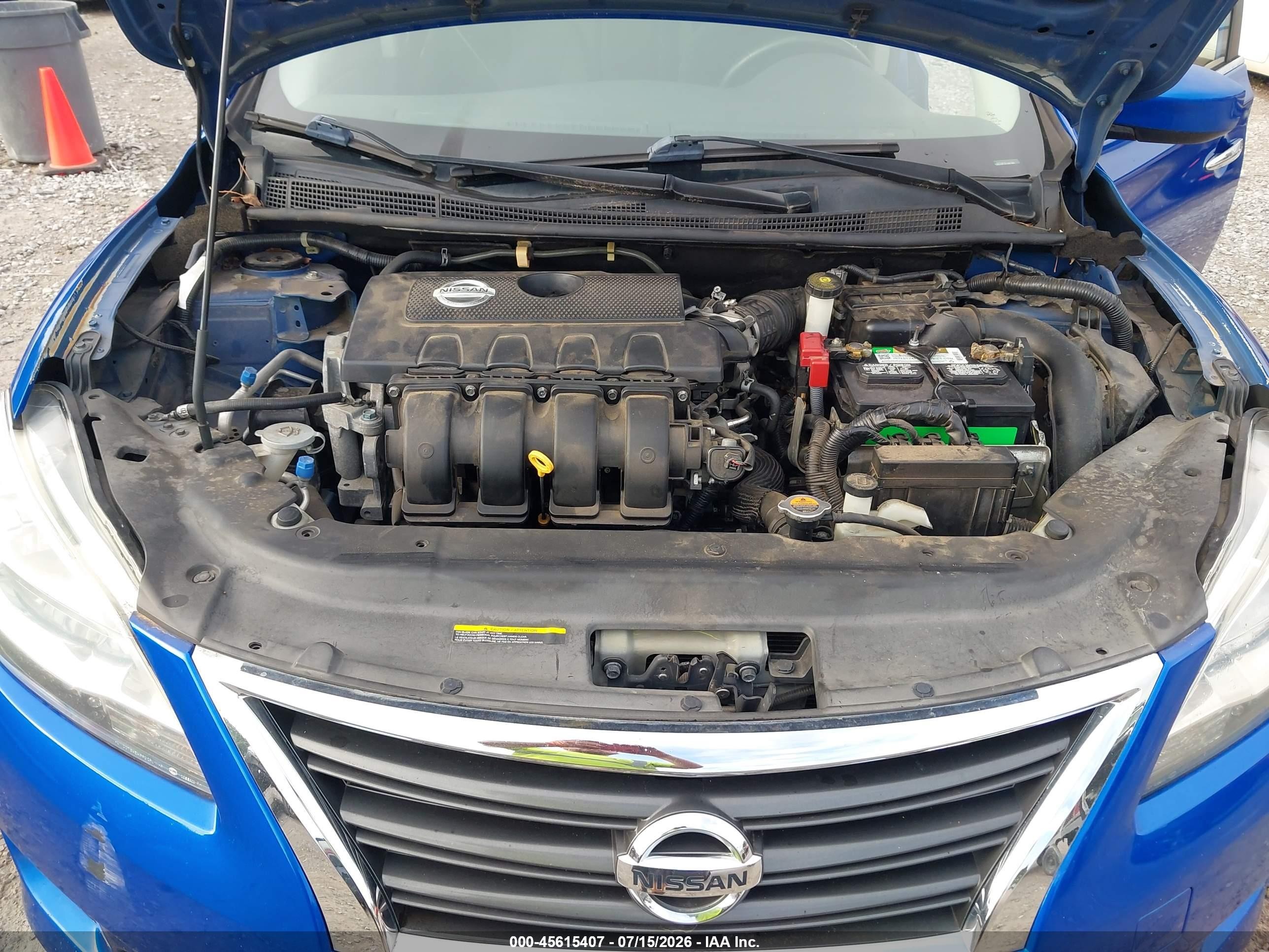 2014 Nissan Sentra Sr Blue vin: 3N1AB7AP7EL642389