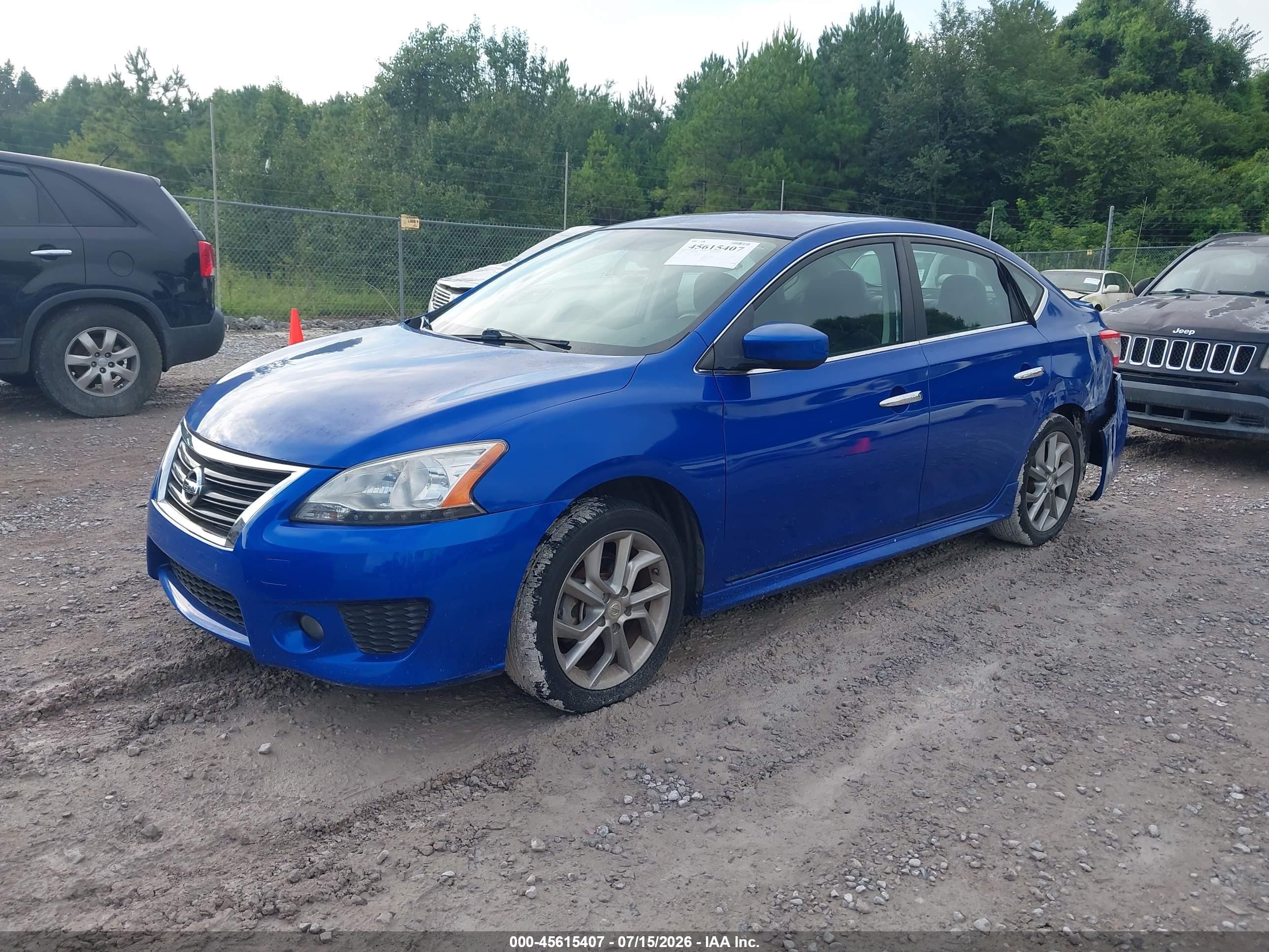 2014 Nissan Sentra Sr Blue vin: 3N1AB7AP7EL642389