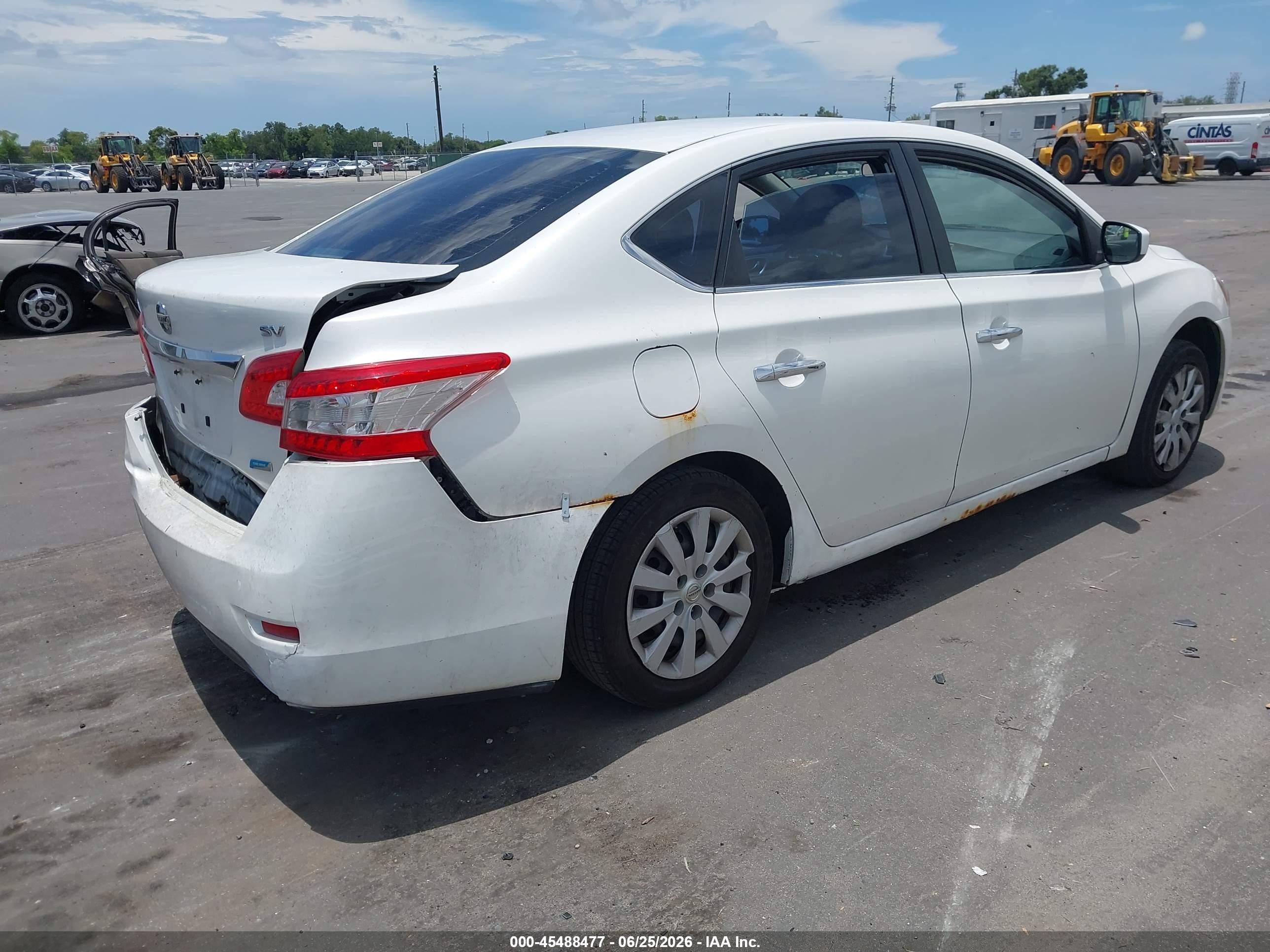 2014 Nissan Sentra Sv White vin: 3N1AB7AP7EL662271