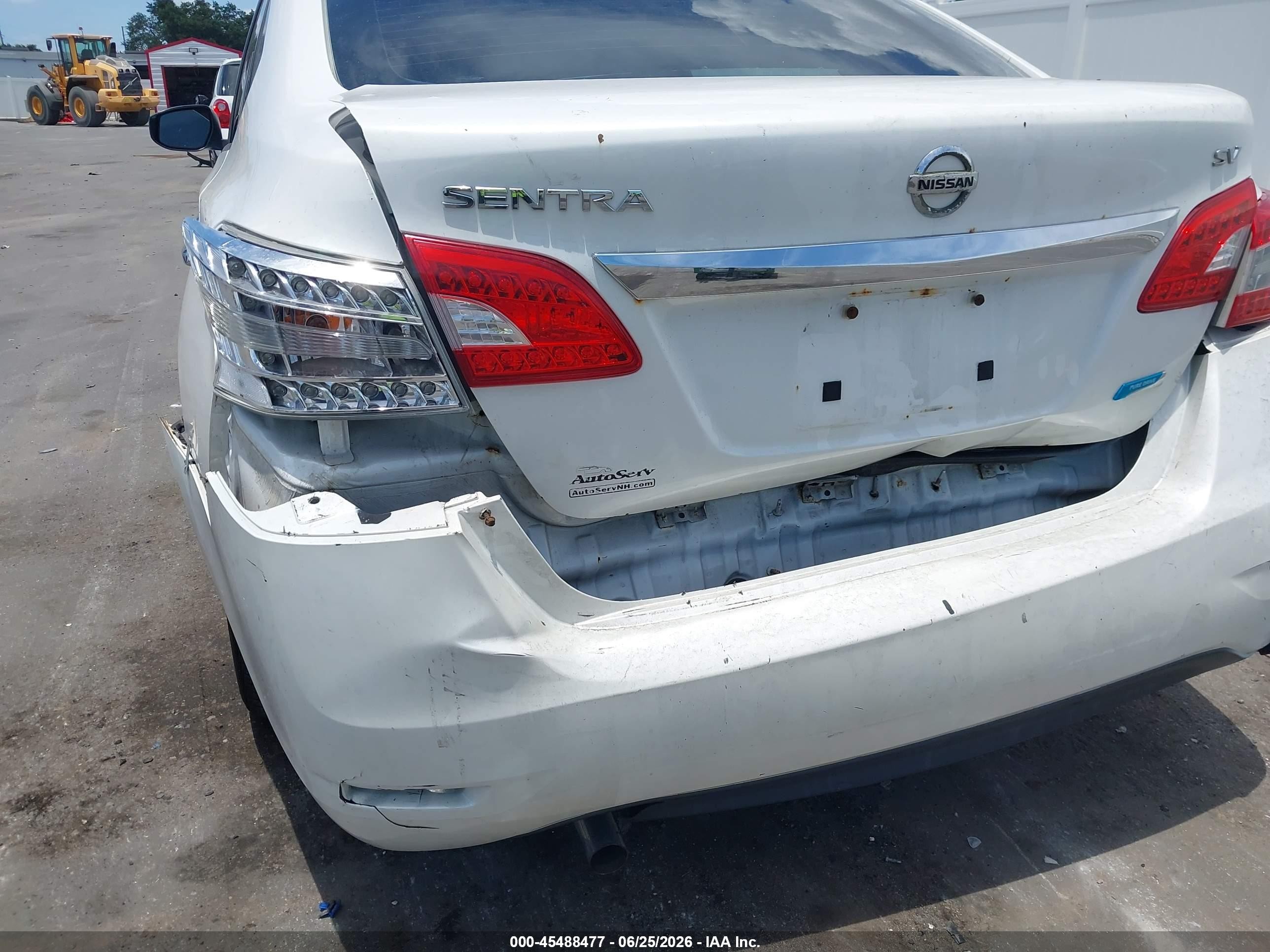 2014 Nissan Sentra Sv White vin: 3N1AB7AP7EL662271