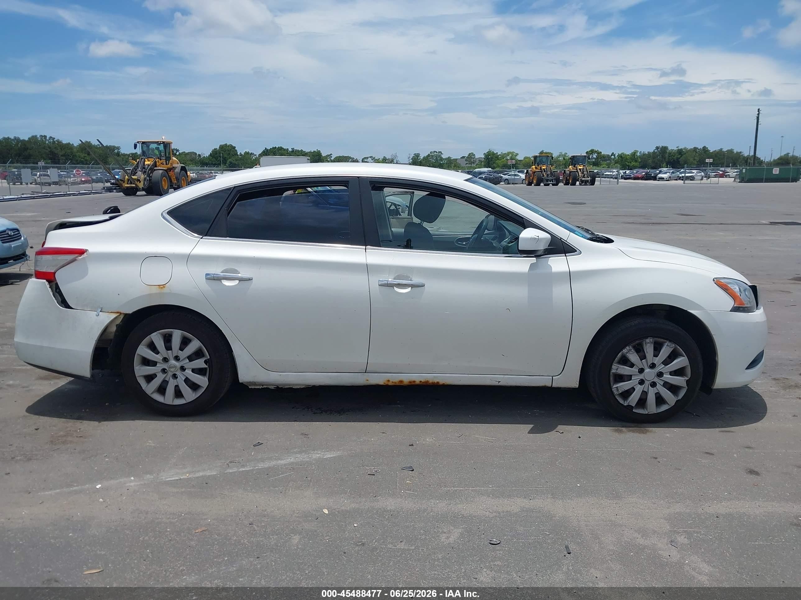 2014 Nissan Sentra Sv White vin: 3N1AB7AP7EL662271