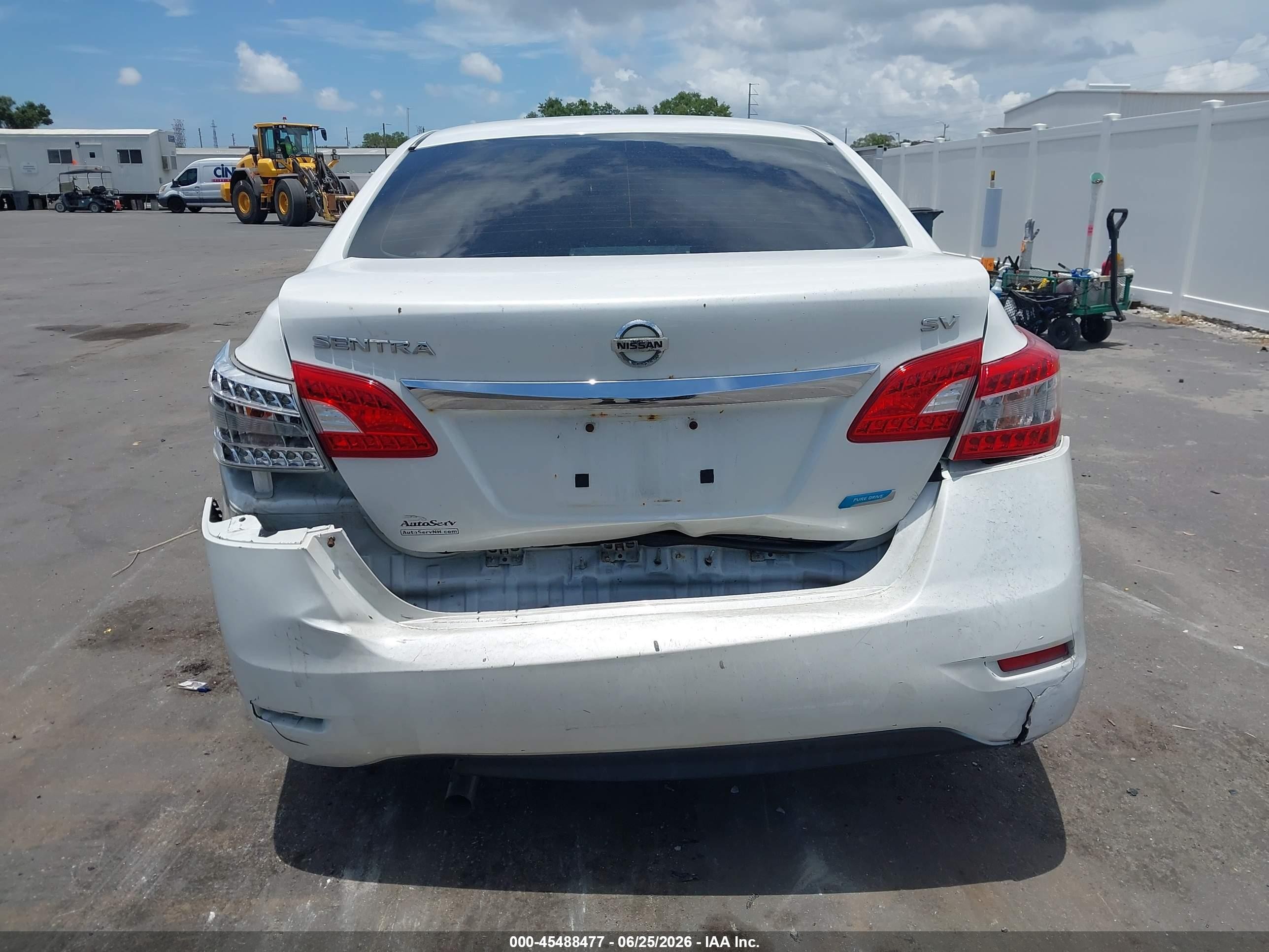 2014 Nissan Sentra Sv White vin: 3N1AB7AP7EL662271