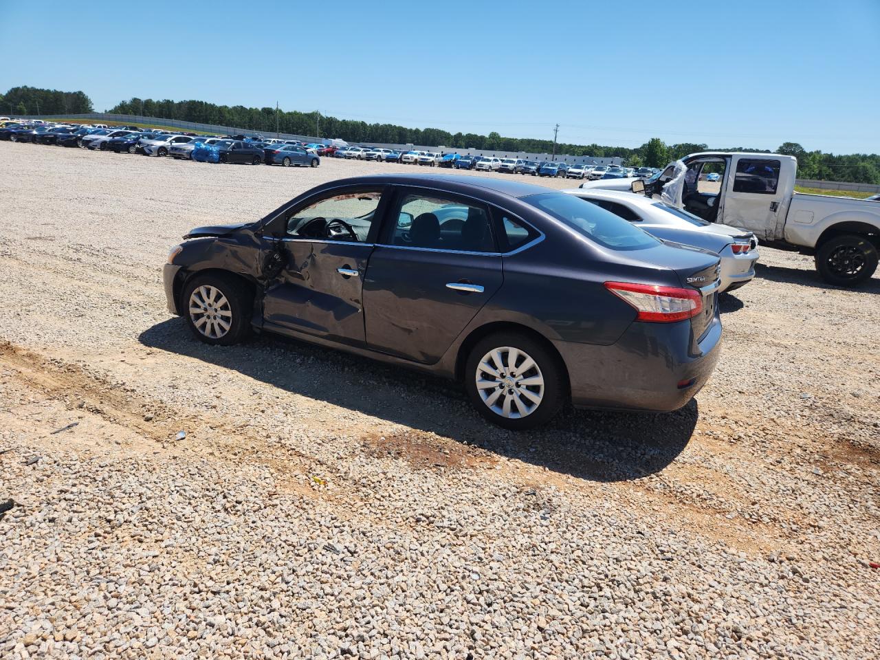 2014 Nissan Sentra Sv Gray vin: 3N1AB7AP7EL670323