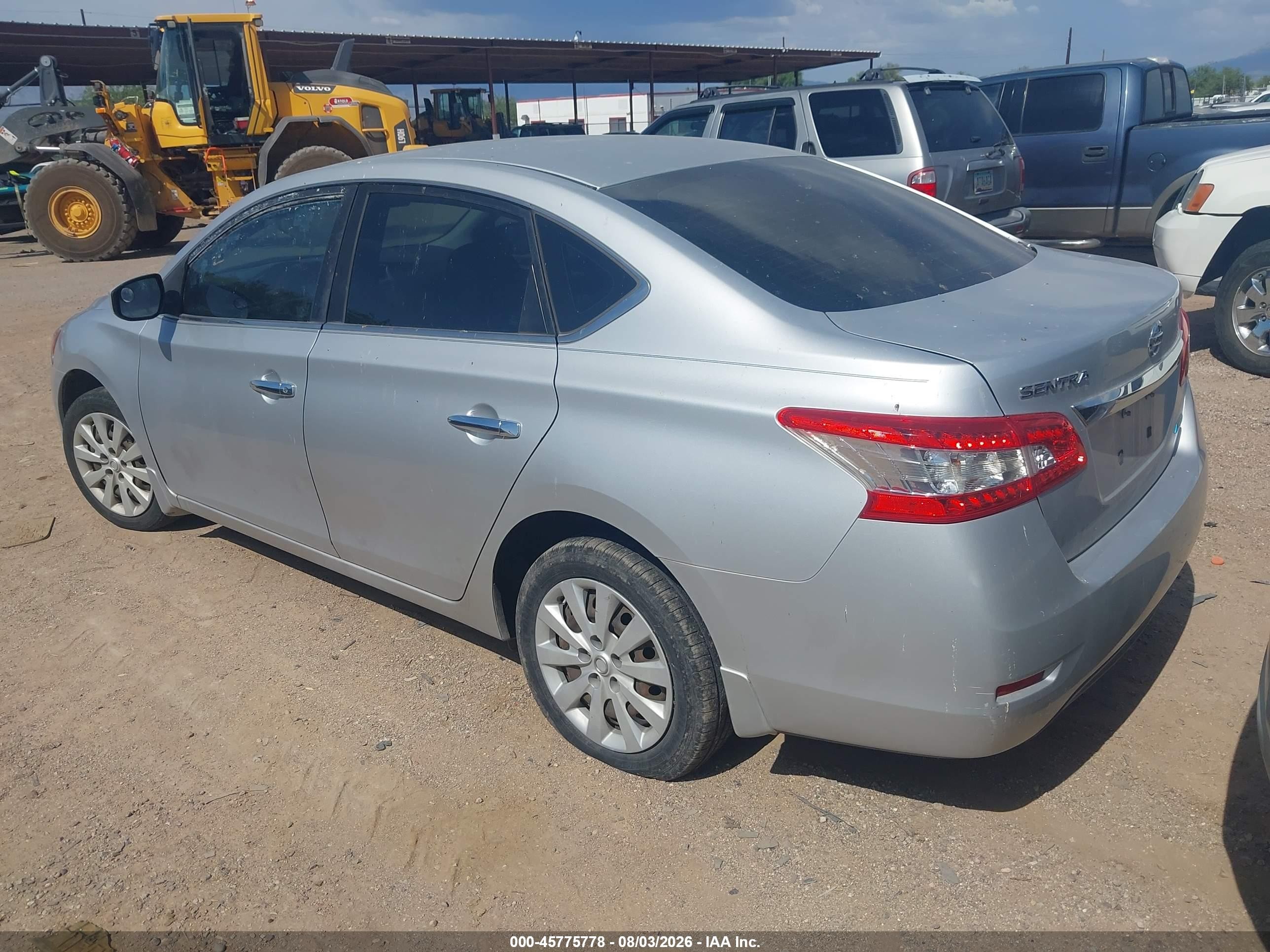 2014 Nissan Sentra S Silver vin: 3N1AB7AP7EL679183