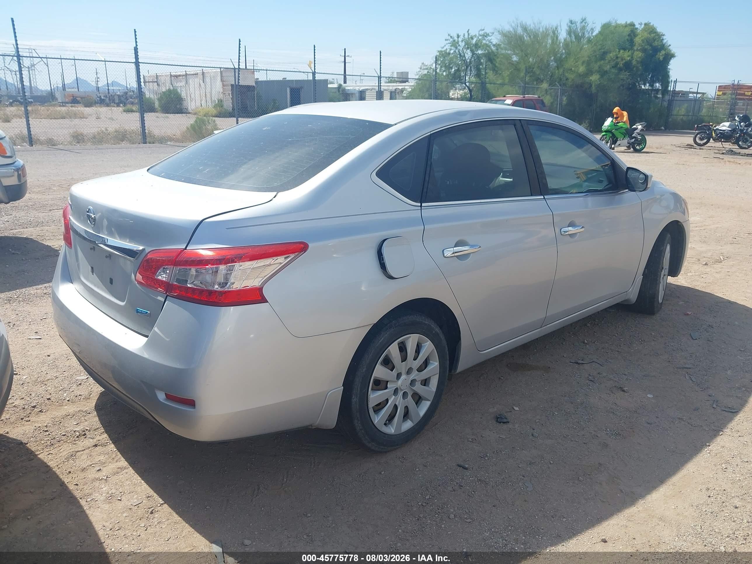 2014 Nissan Sentra S Silver vin: 3N1AB7AP7EL679183