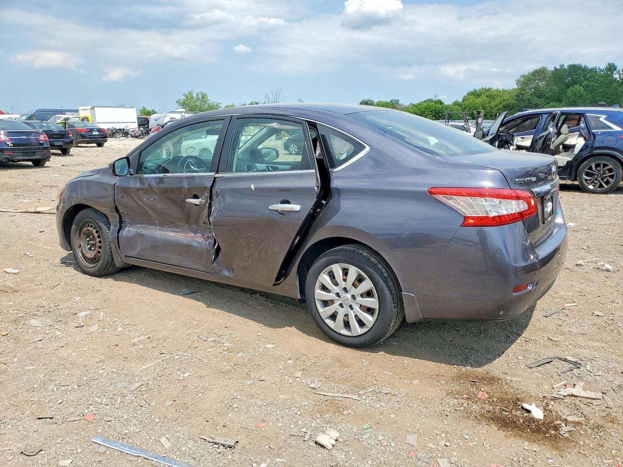 2014 Nissan Sentra S Gray vin: 3N1AB7AP7EL681144