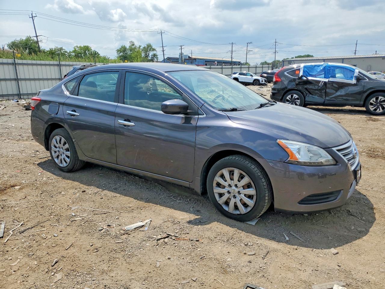 2014 Nissan Sentra S Gray vin: 3N1AB7AP7EL681144
