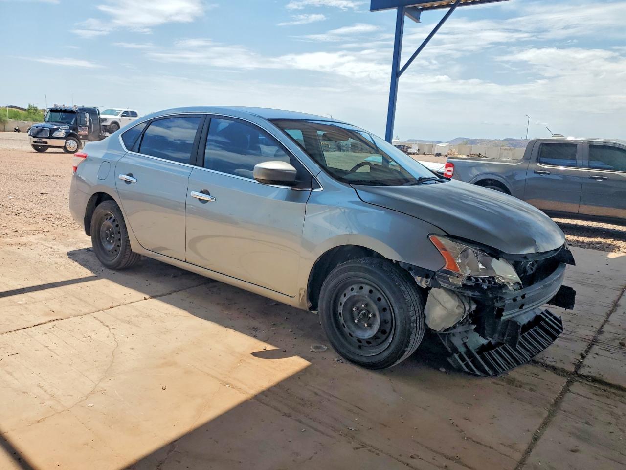 2014 Nissan Sentra S Silver vin: 3N1AB7AP7EL683282