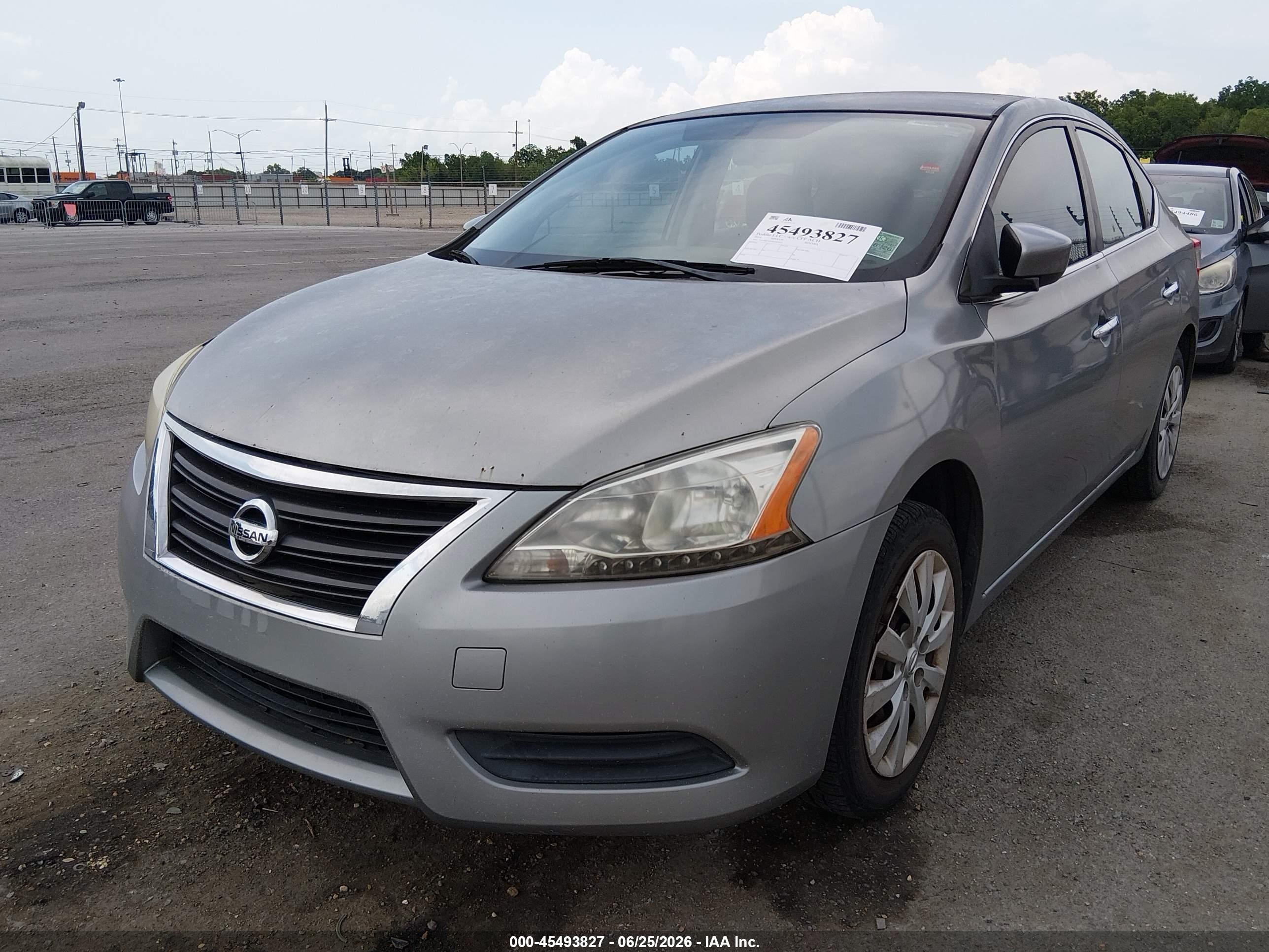 2014 Nissan Sentra S Silver vin: 3N1AB7AP7EL685632