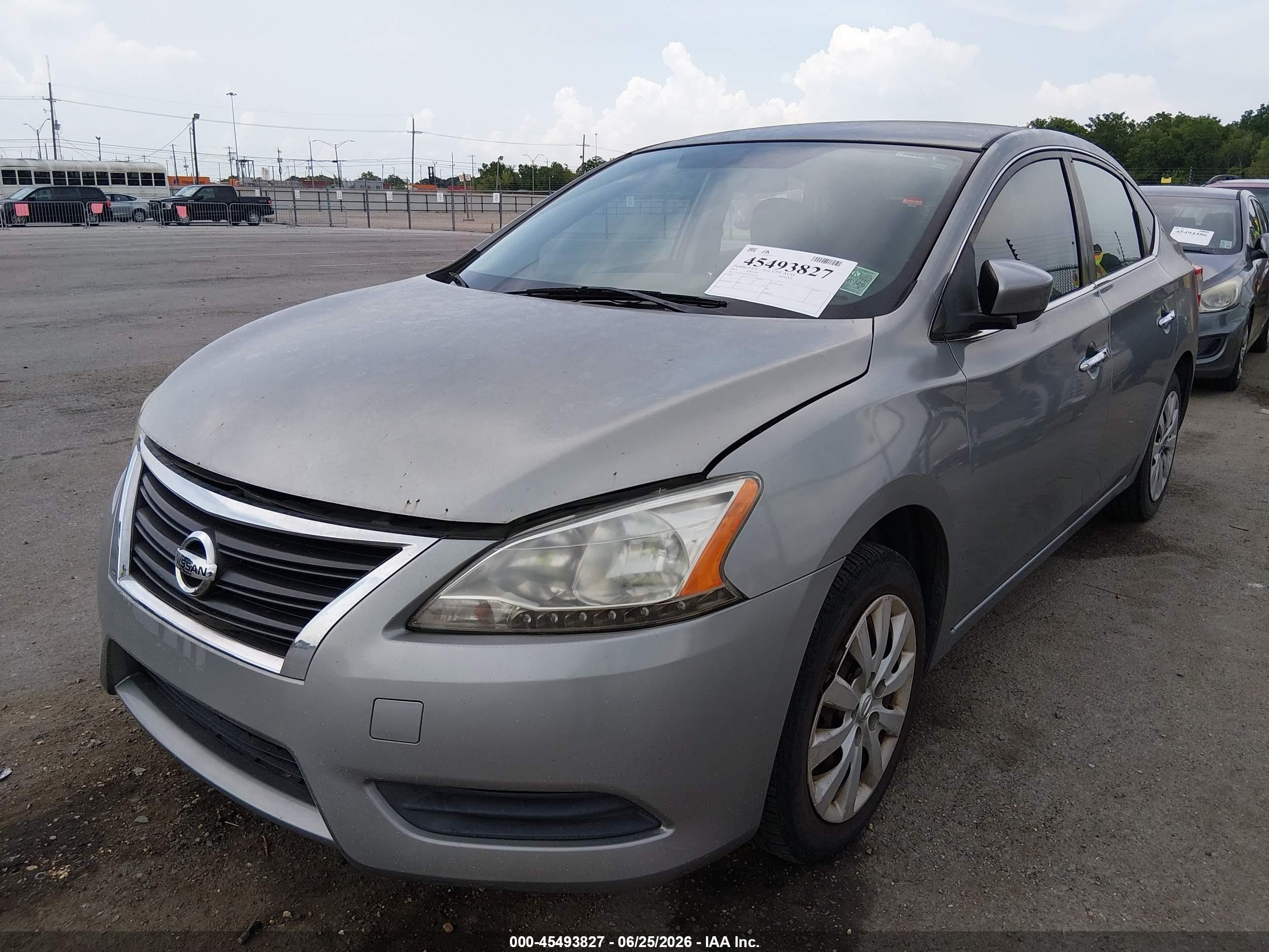 2014 Nissan Sentra S Silver vin: 3N1AB7AP7EL685632