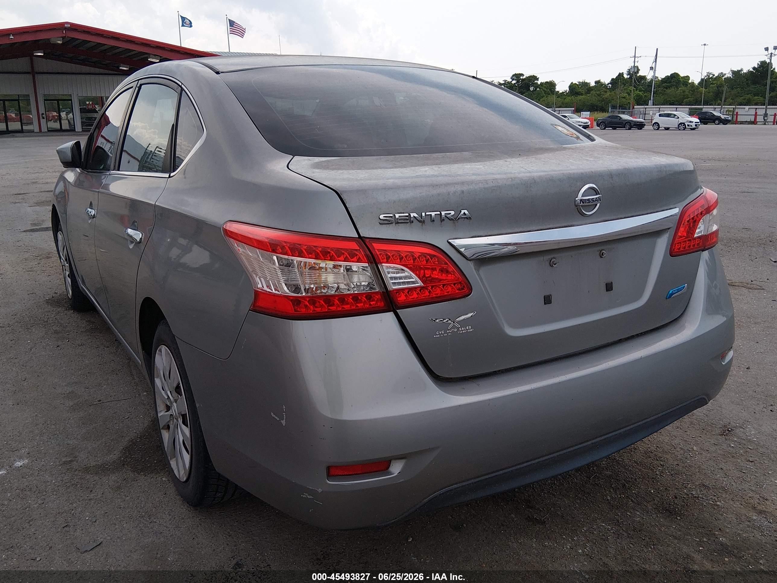 2014 Nissan Sentra S Silver vin: 3N1AB7AP7EL685632