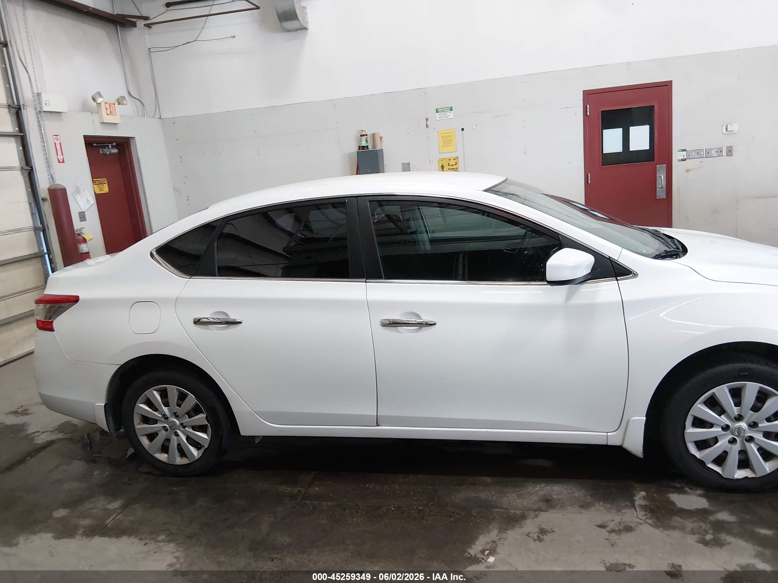 2014 Nissan Sentra S White vin: 3N1AB7AP7EL687476