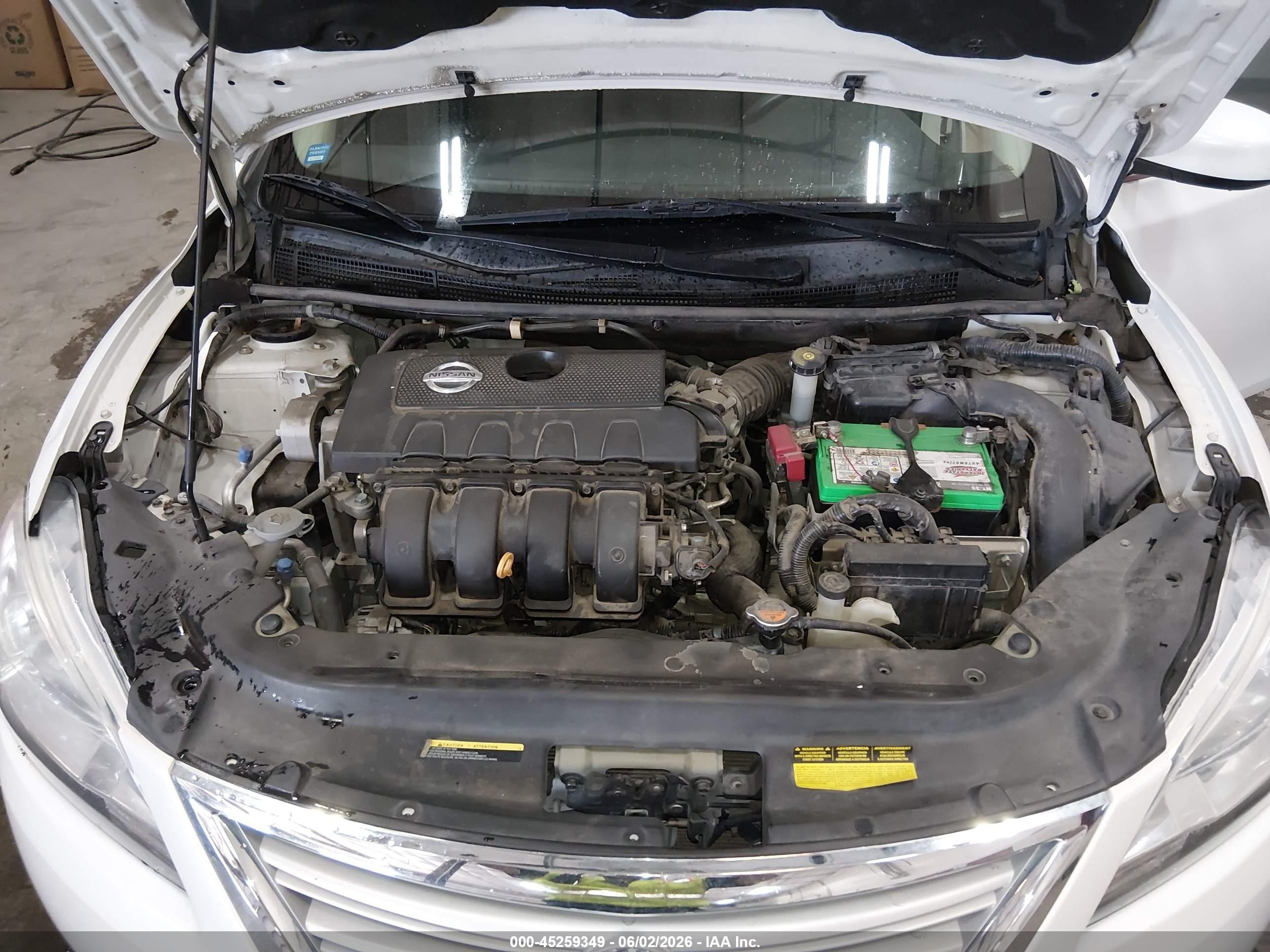 2014 Nissan Sentra S White vin: 3N1AB7AP7EL687476