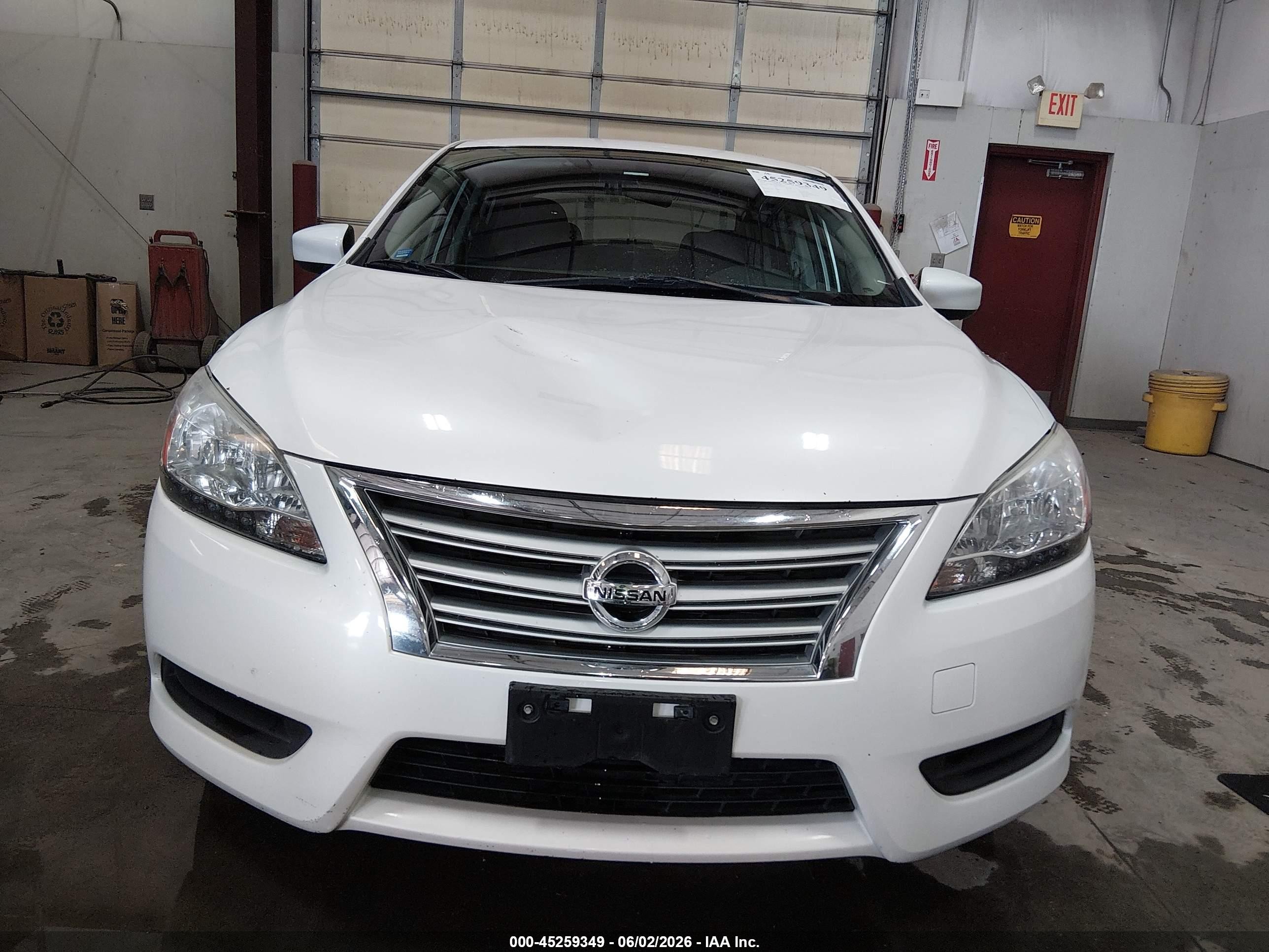 2014 Nissan Sentra S White vin: 3N1AB7AP7EL687476