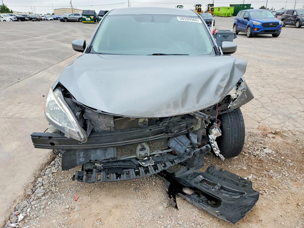 2014 Nissan Sentra S Серый vin: 3N1AB7AP7EL689339