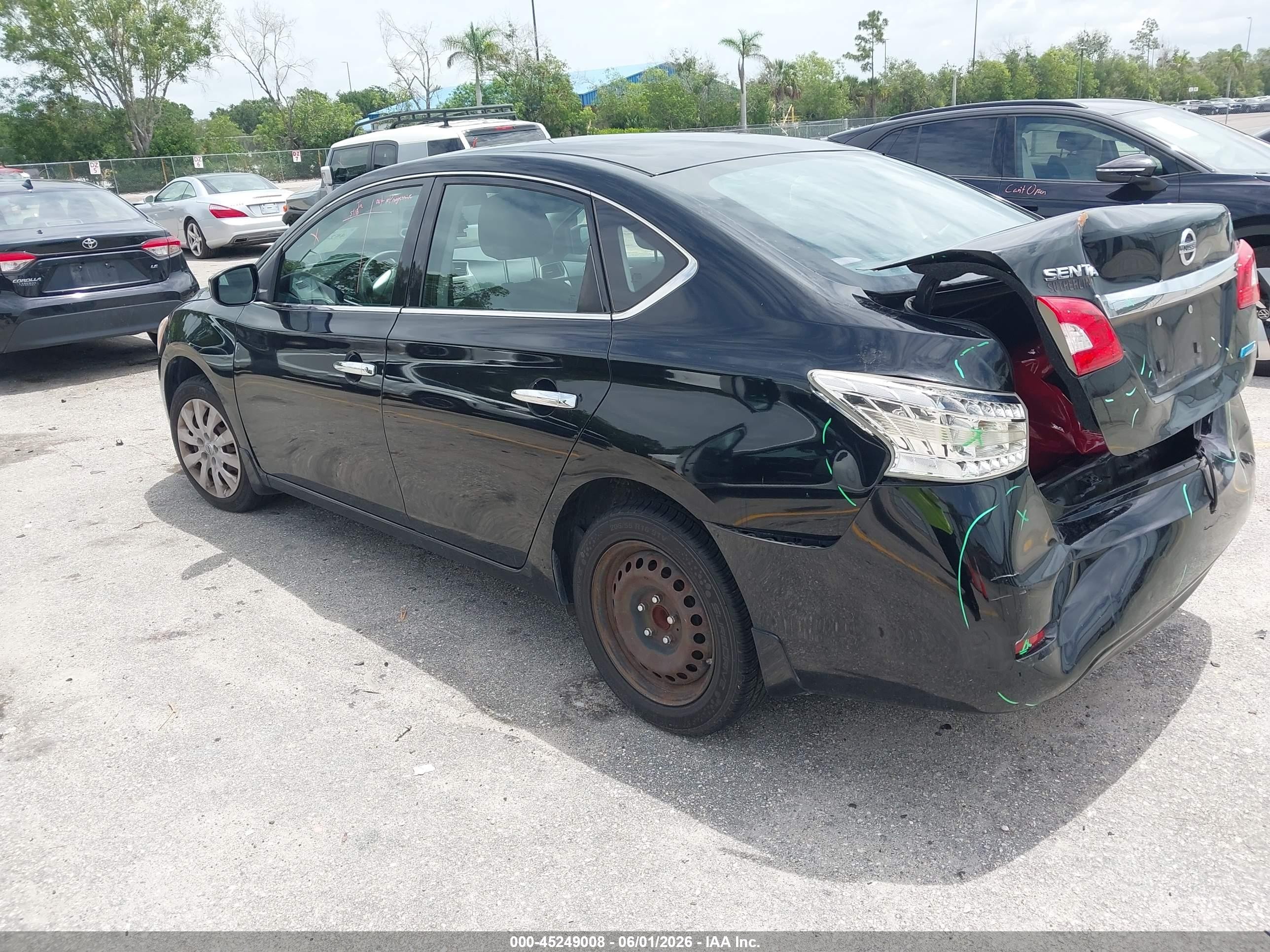 2014 Nissan Sentra S Black vin: 3N1AB7AP7EL697683