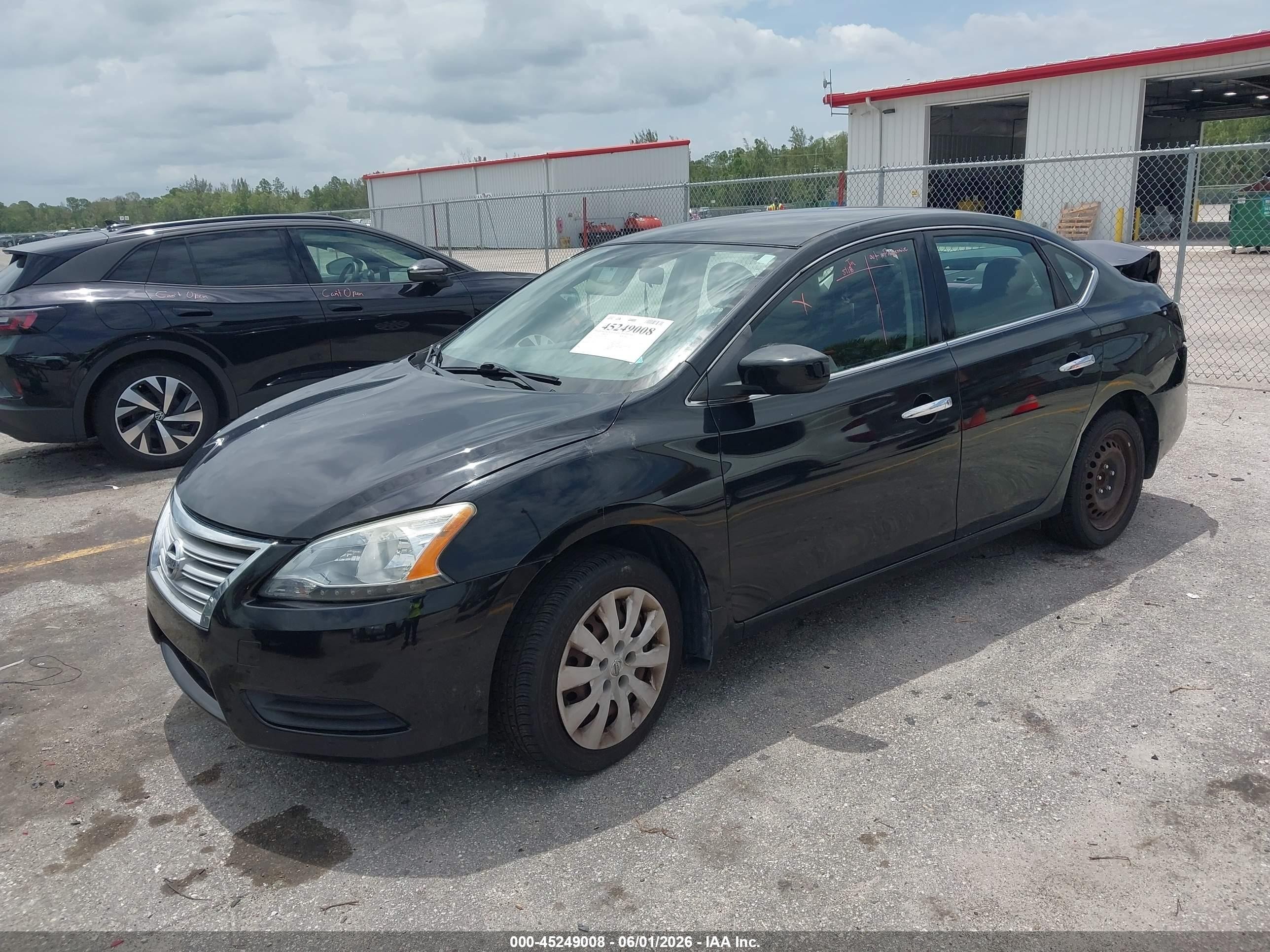 2014 Nissan Sentra S Black vin: 3N1AB7AP7EL697683