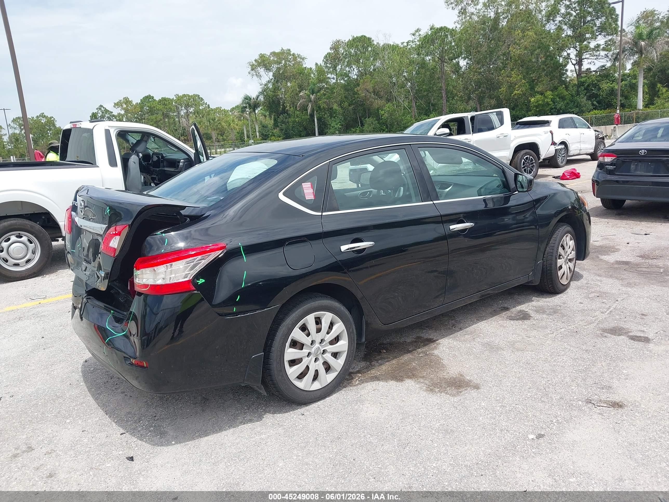 2014 Nissan Sentra S Black vin: 3N1AB7AP7EL697683