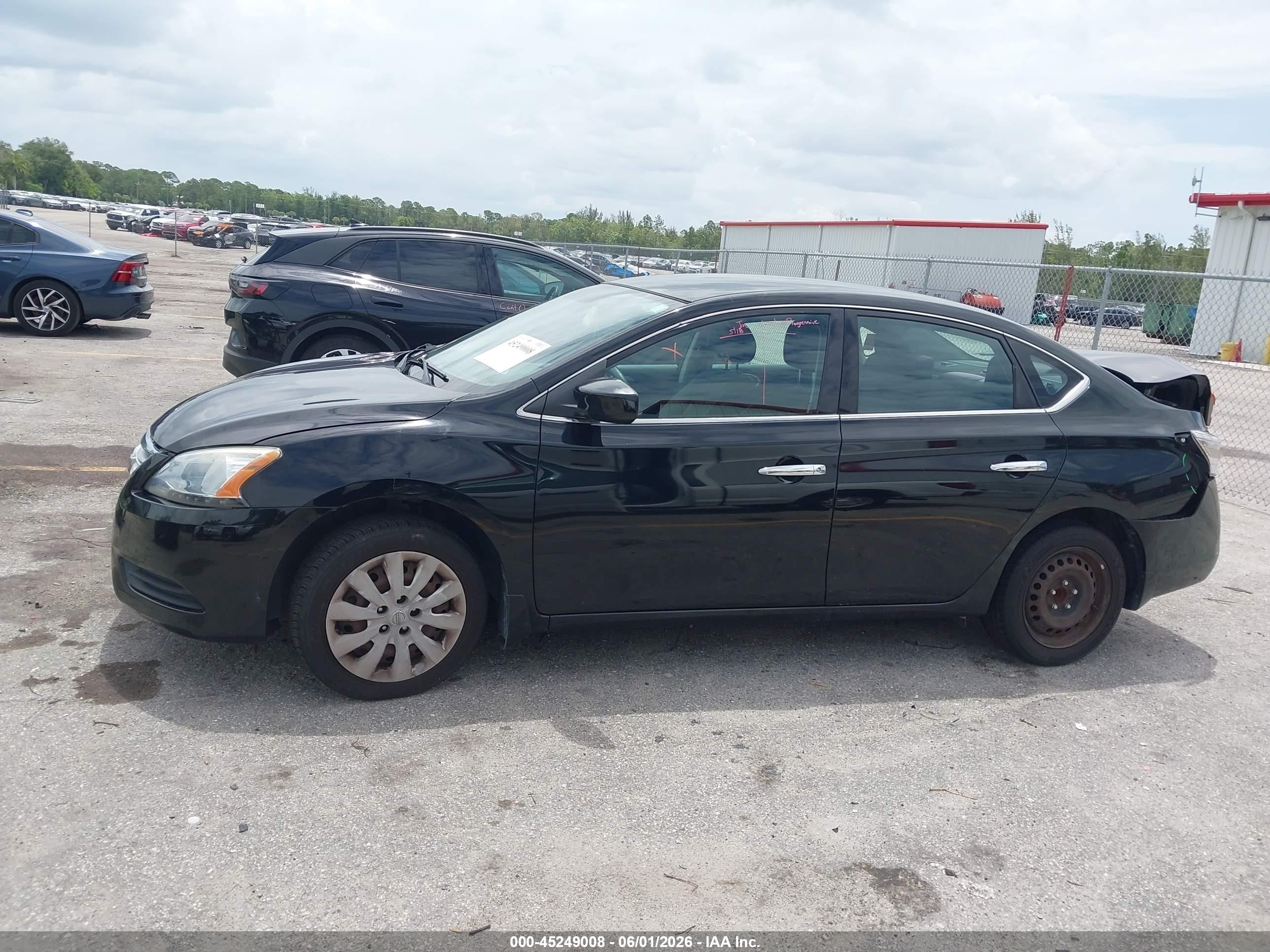 2014 Nissan Sentra S Black vin: 3N1AB7AP7EL697683