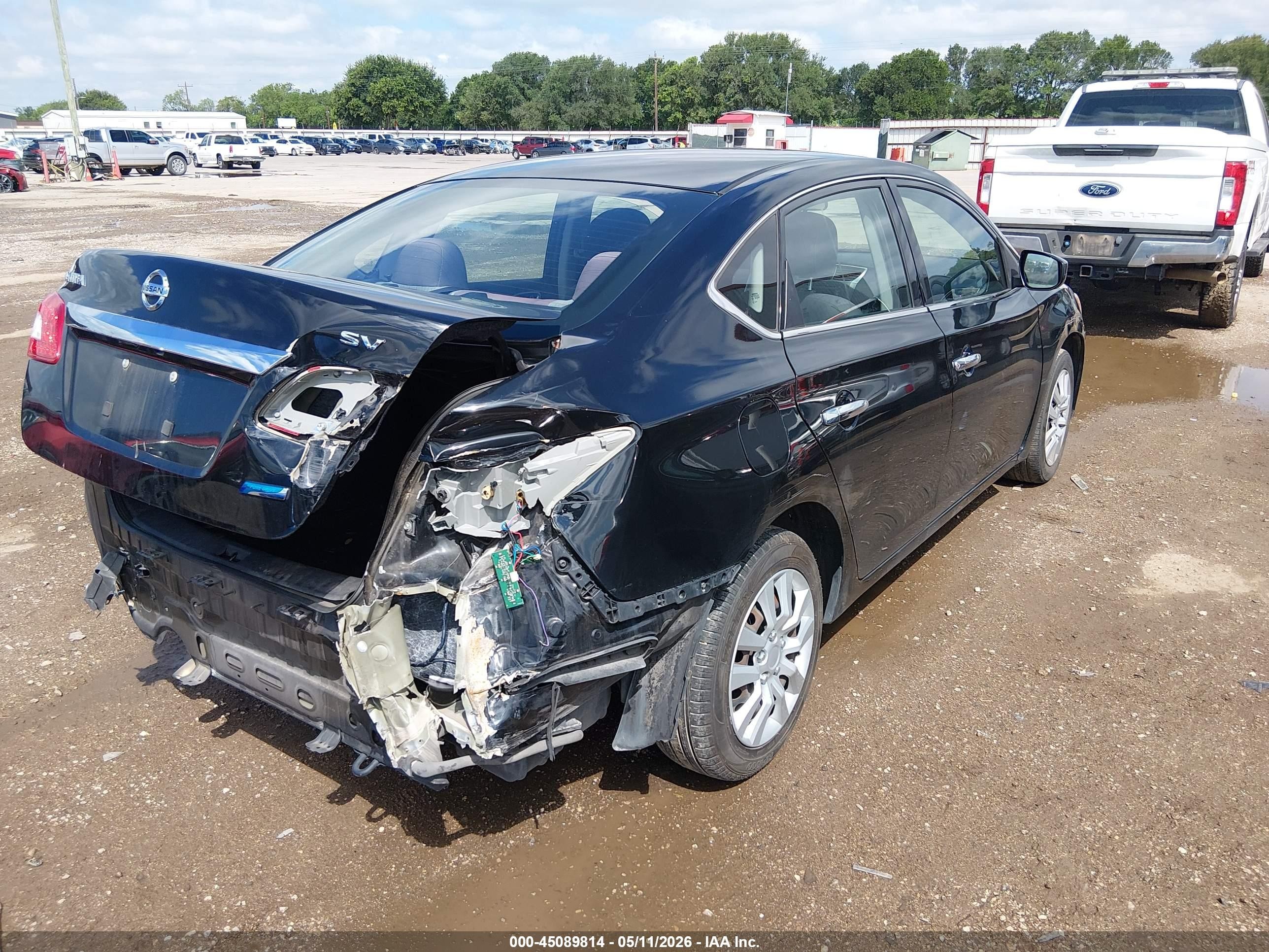 2014 Nissan Sentra Sv Black vin: 3N1AB7AP7EL697845