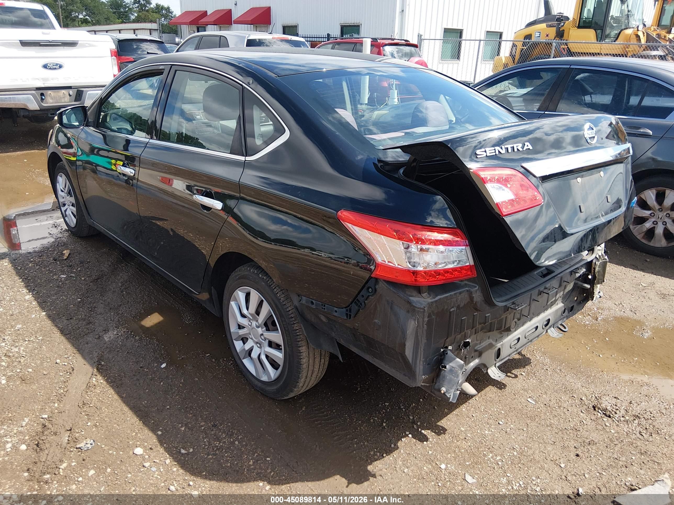 2014 Nissan Sentra Sv Black vin: 3N1AB7AP7EL697845