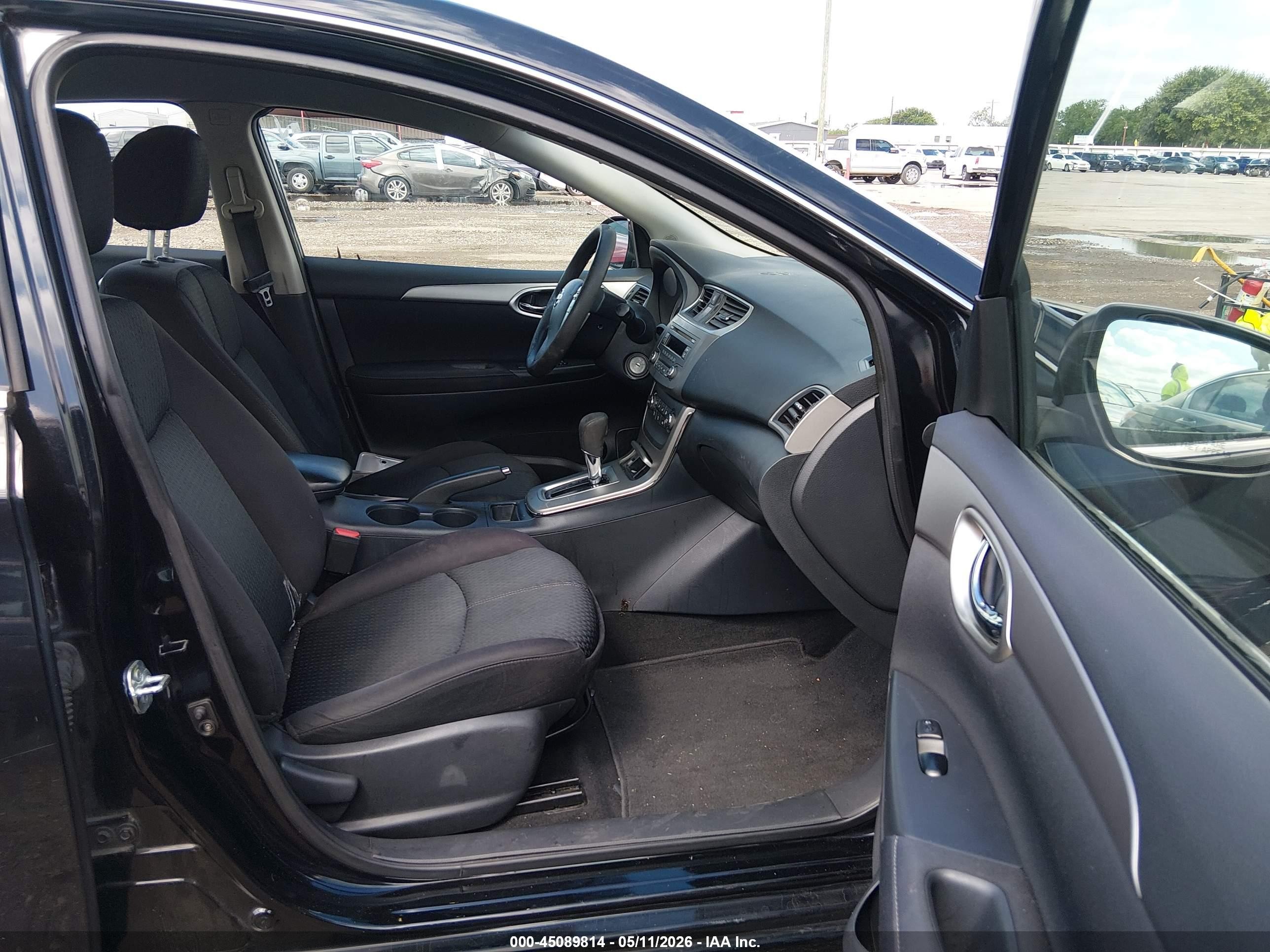2014 Nissan Sentra Sv Black vin: 3N1AB7AP7EL697845