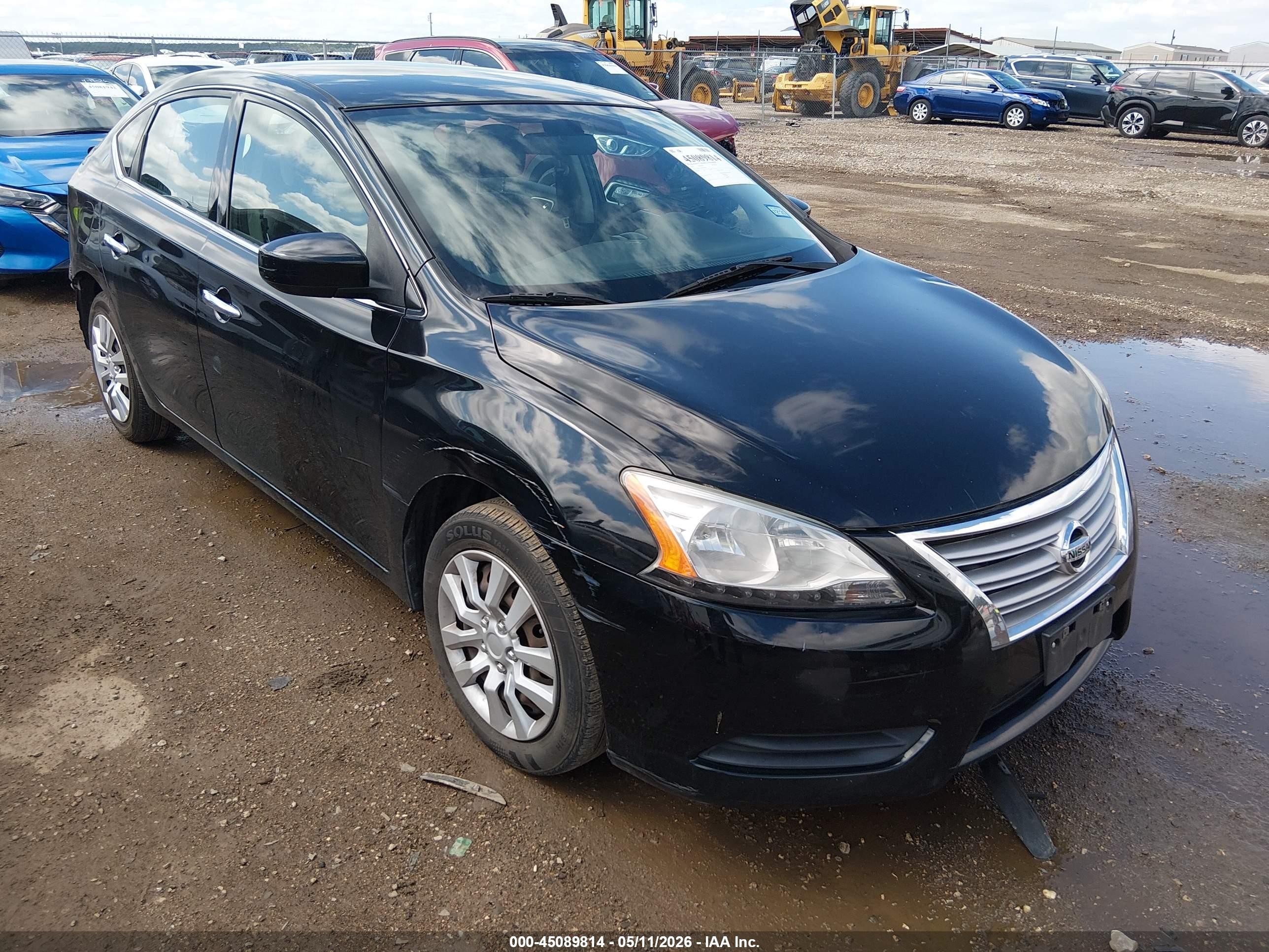2014 Nissan Sentra Sv Black vin: 3N1AB7AP7EL697845