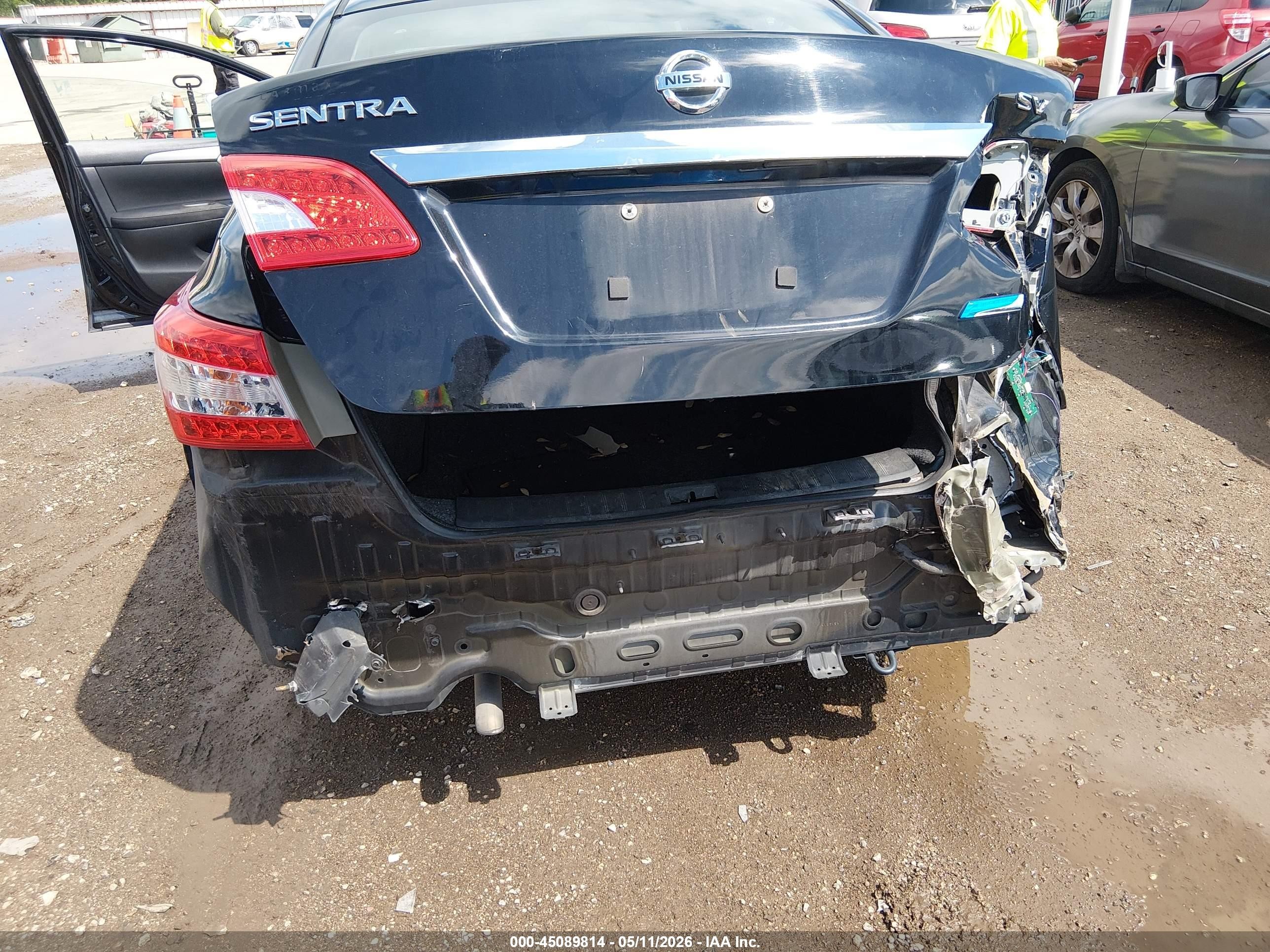 2014 Nissan Sentra Sv Black vin: 3N1AB7AP7EL697845