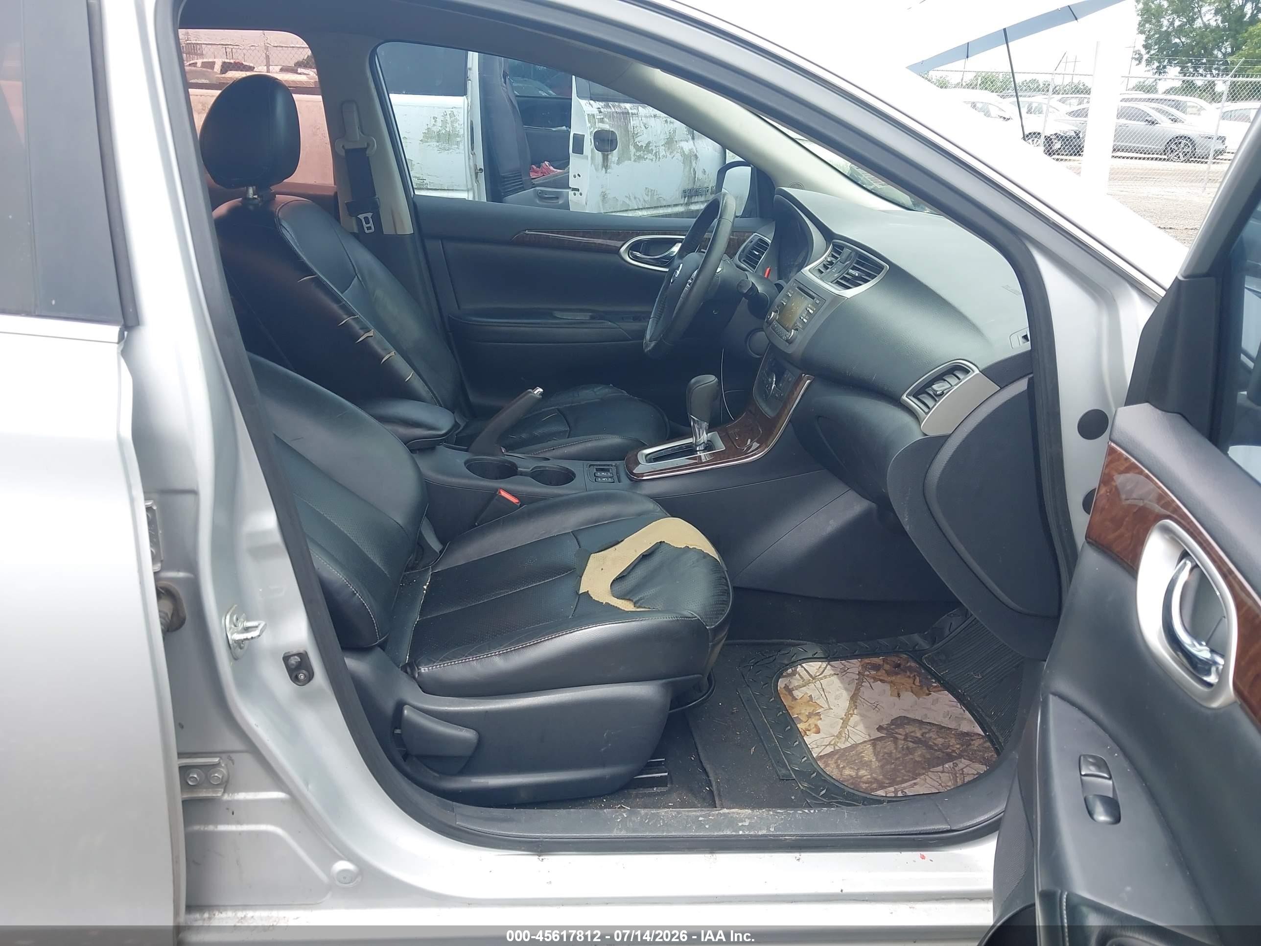 2014 Nissan Sentra Sl Серебряный vin: 3N1AB7AP7EY206581