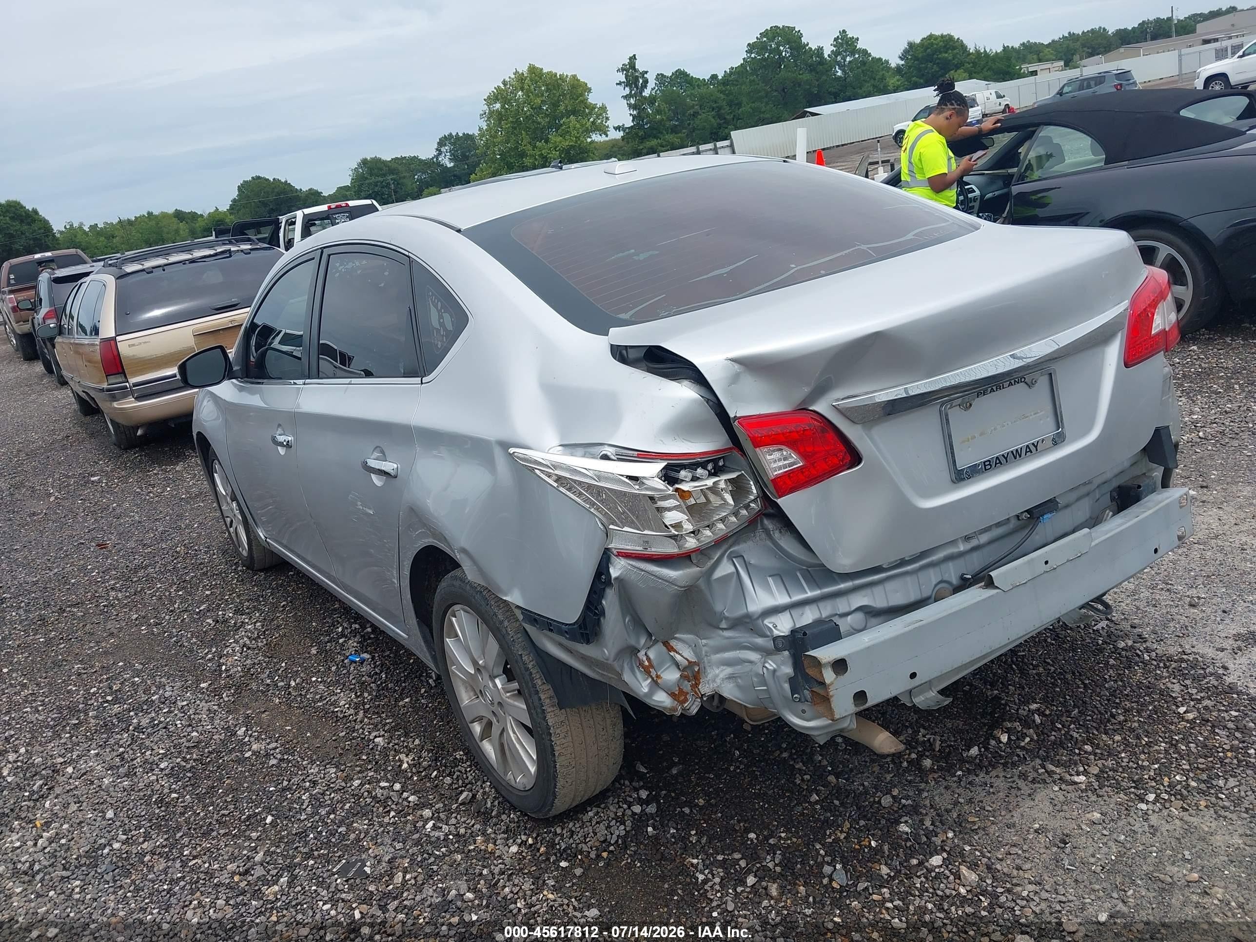 2014 Nissan Sentra Sl Серебряный vin: 3N1AB7AP7EY206581