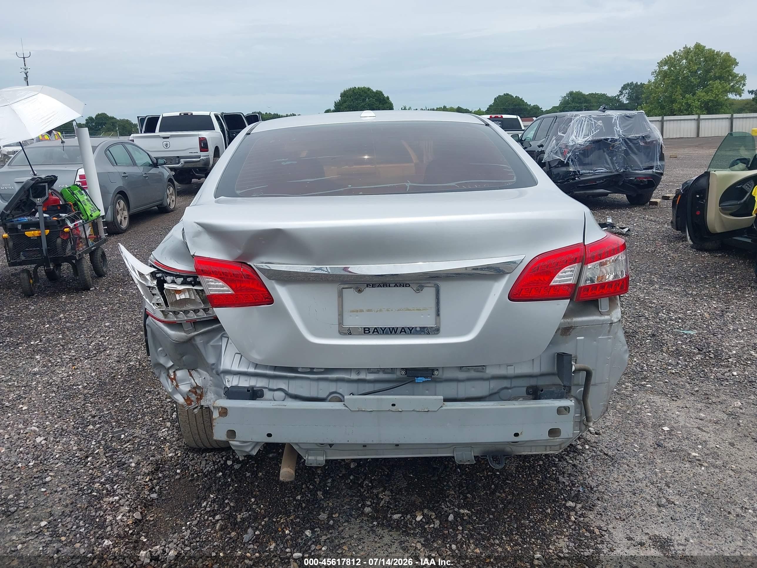 2014 Nissan Sentra Sl Серебряный vin: 3N1AB7AP7EY206581
