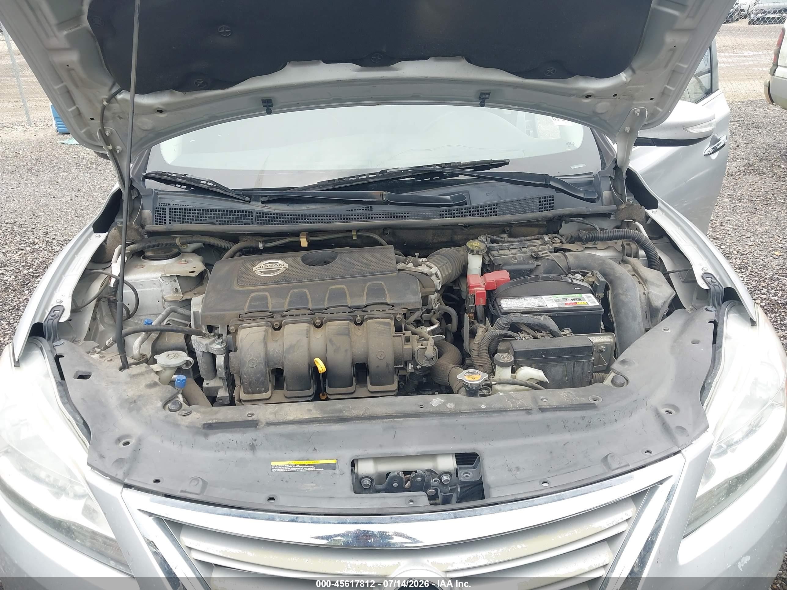 2014 Nissan Sentra Sl Серебряный vin: 3N1AB7AP7EY206581