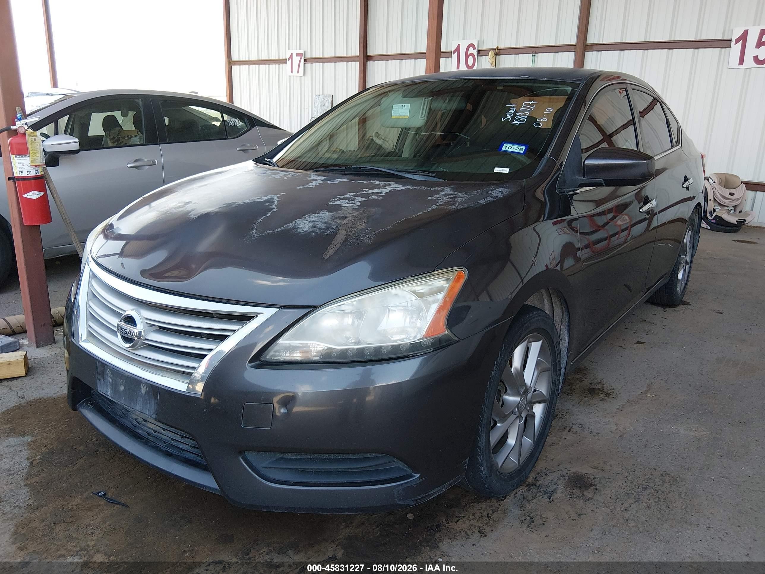 2014 Nissan Sentra Fe+ S/fe+ Sv/s/sl/sr/sv Gray vin: 3N1AB7AP7EY217757