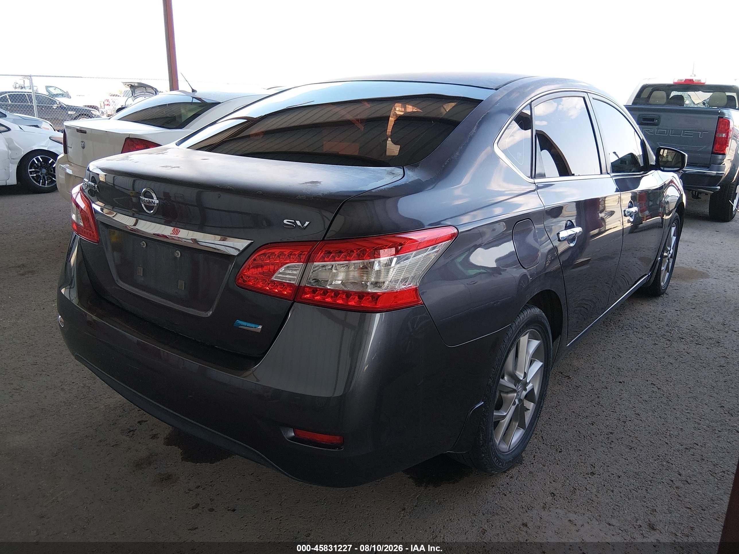 2014 Nissan Sentra Fe+ S/fe+ Sv/s/sl/sr/sv Gray vin: 3N1AB7AP7EY217757