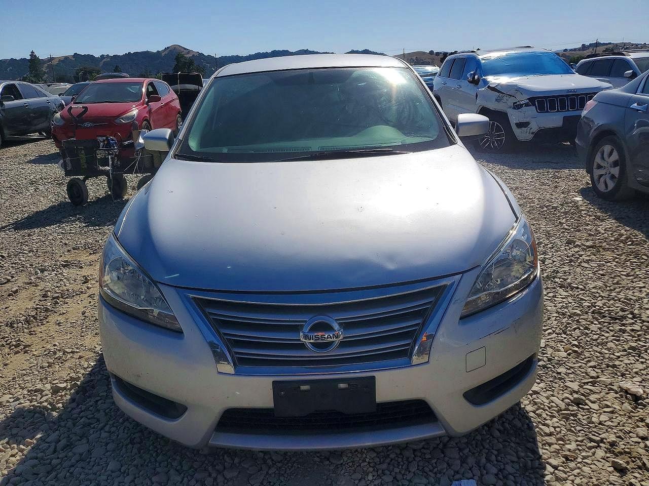 2014 Nissan Sentra Sv Silver vin: 3N1AB7AP7EY221114