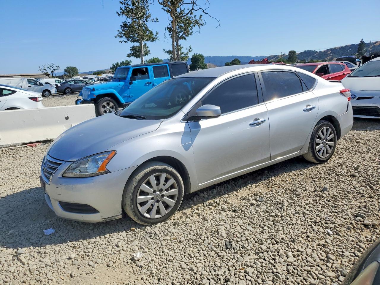 2014 Nissan Sentra Sv Silver vin: 3N1AB7AP7EY221114