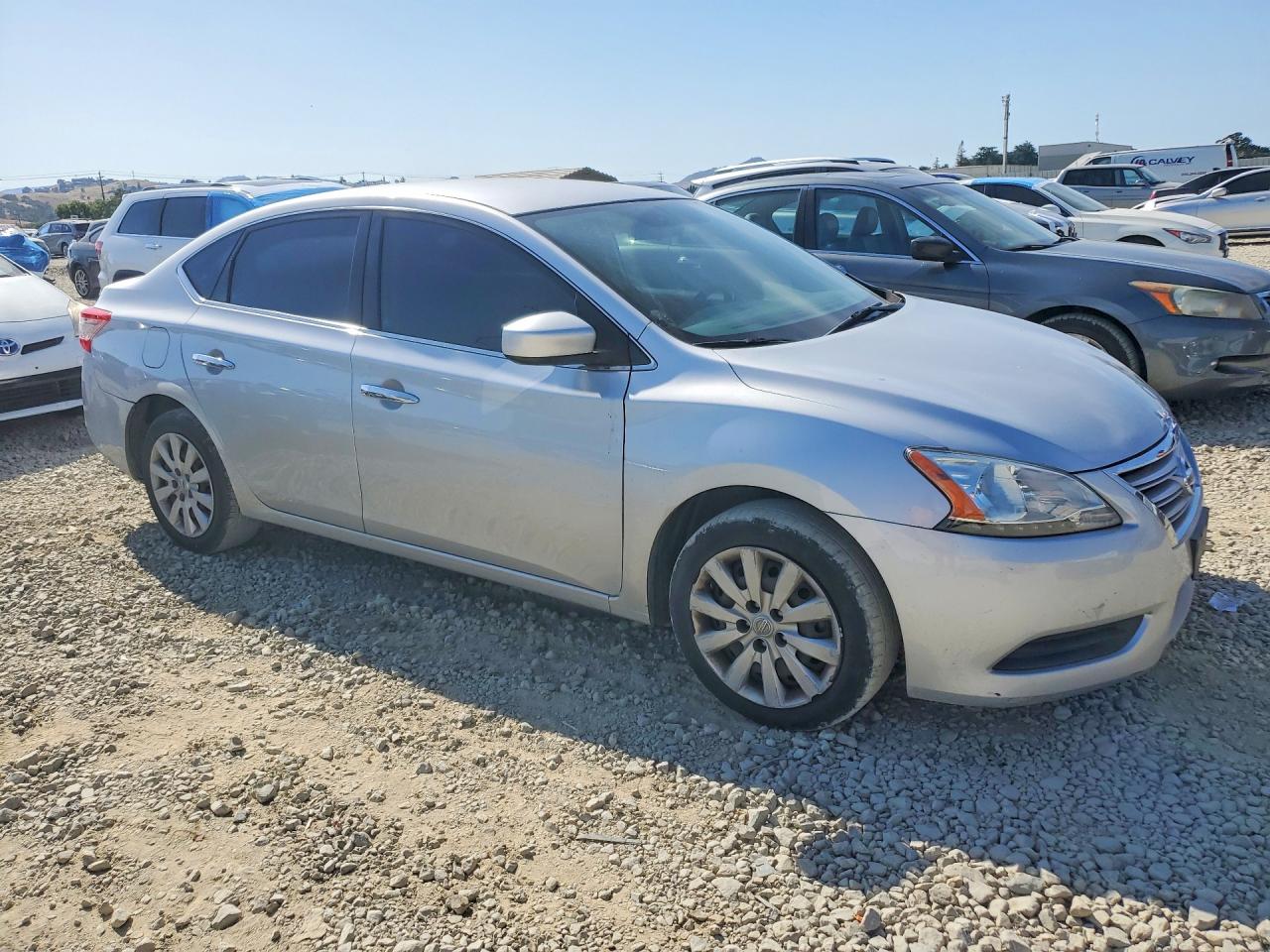 2014 Nissan Sentra Sv Silver vin: 3N1AB7AP7EY221114