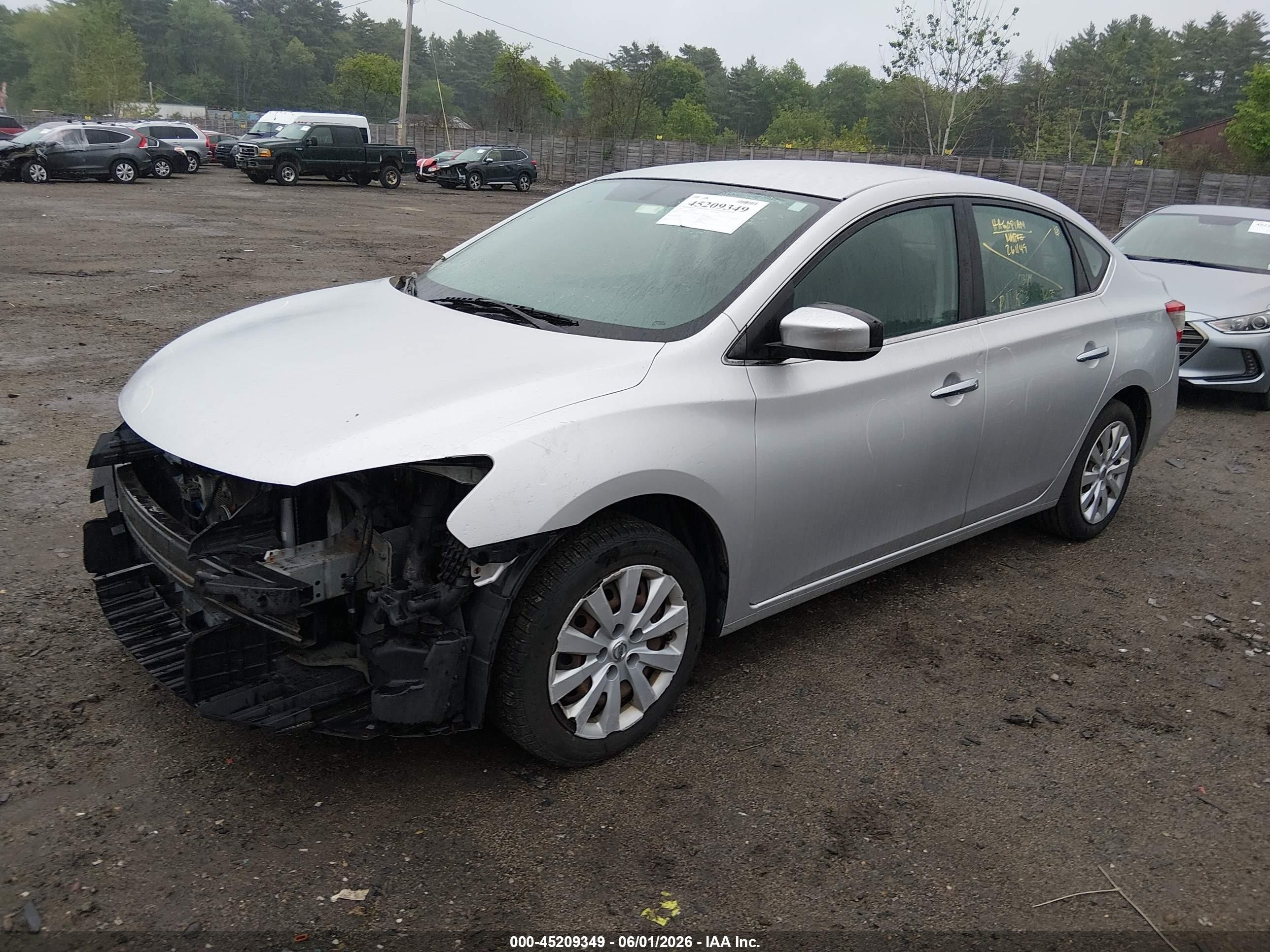 2014 Nissan Sentra Sv Silver vin: 3N1AB7AP7EY225762