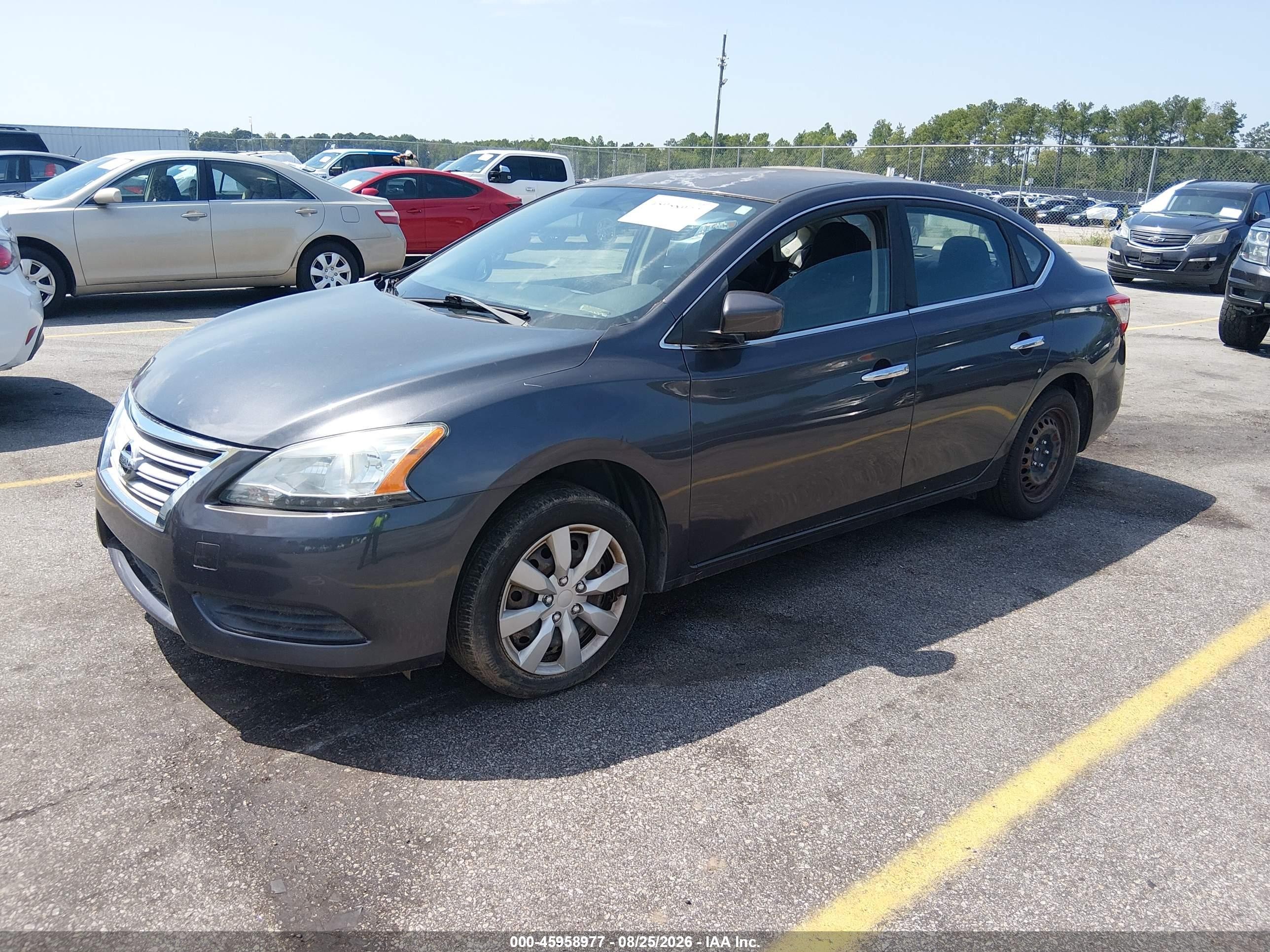2014 Nissan Sentra Sv Gray vin: 3N1AB7AP7EY232825