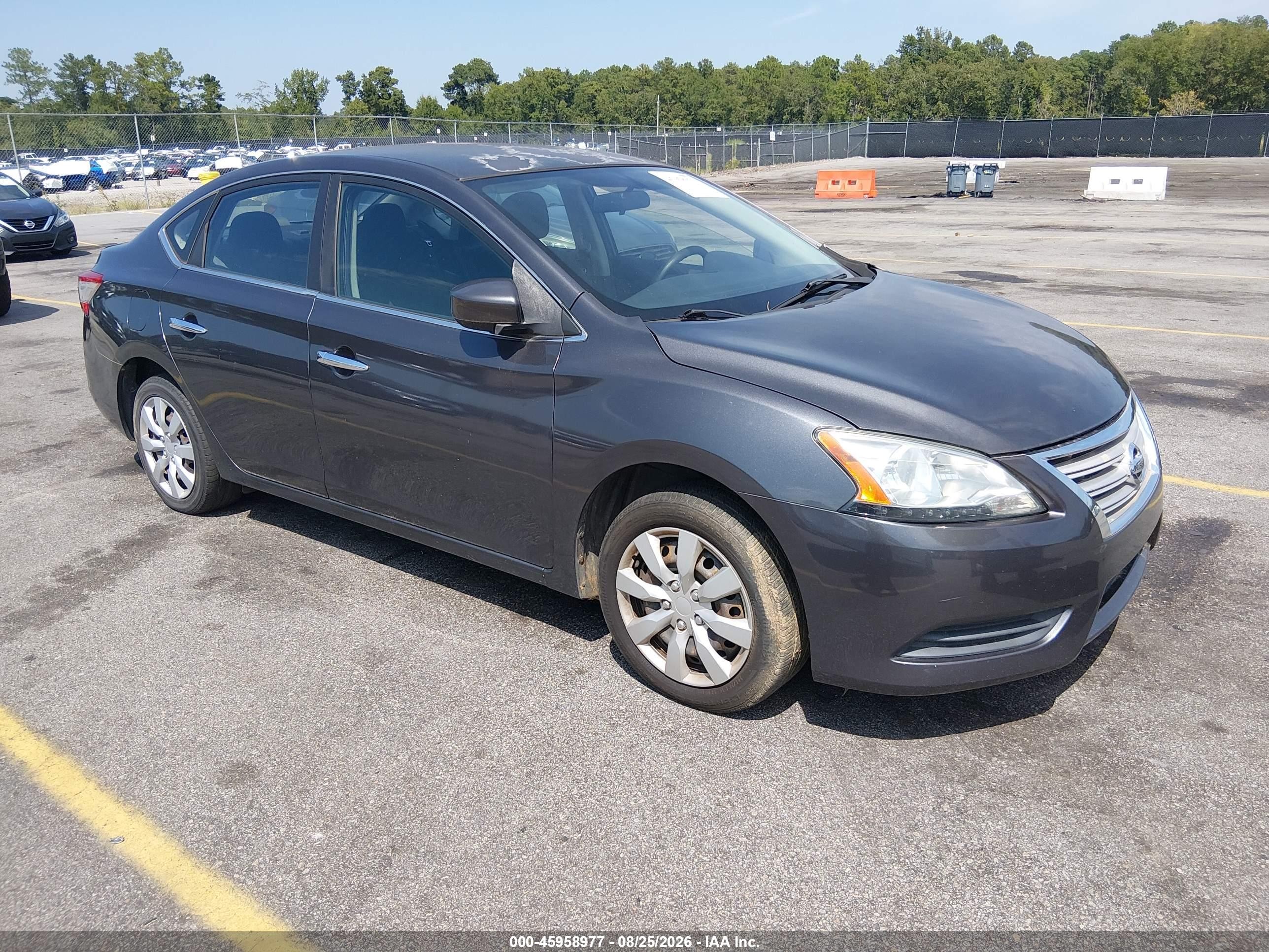 2014 Nissan Sentra Sv Gray vin: 3N1AB7AP7EY232825